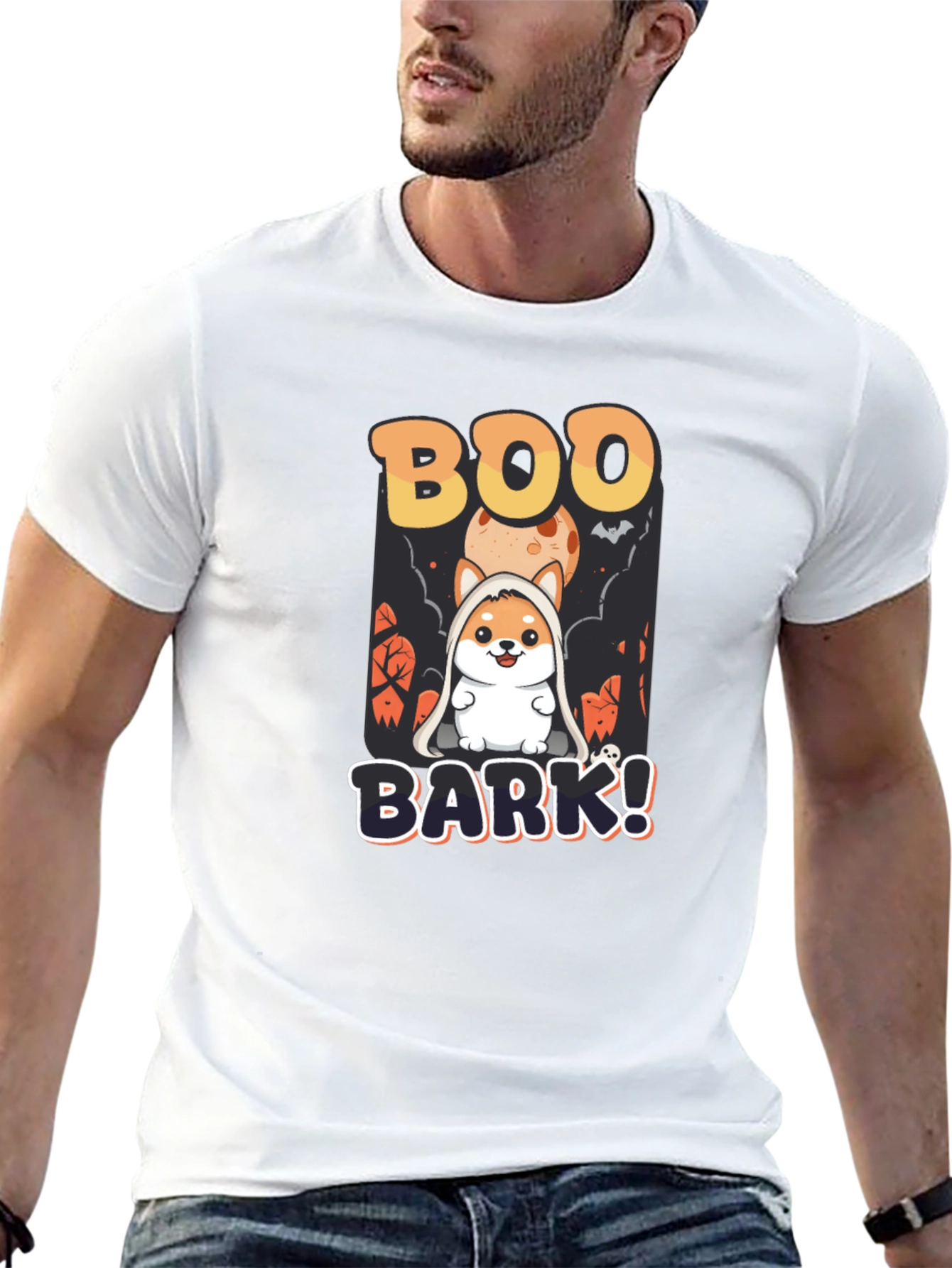 Boo Bark! Halloween Dog Graphic T-Shirt
