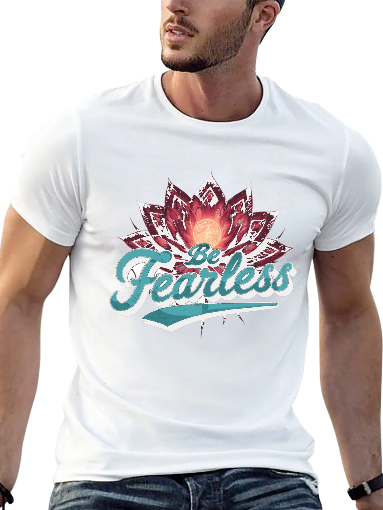 Be Fearless Lotus Graphic T-Shirt