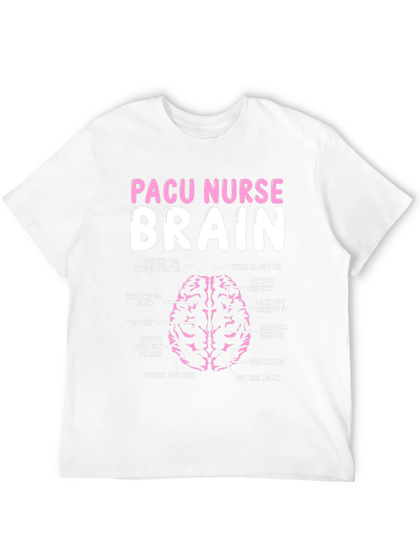 PACU Nurse Brain T-Shirt - Funny Nursing Tee