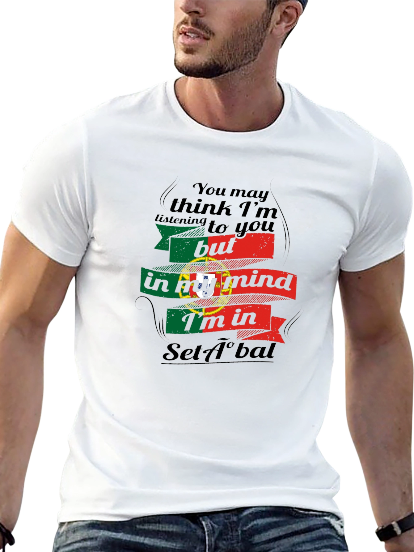 Portugal Setúbal Mind T-Shirt - Novelty Flag Tee