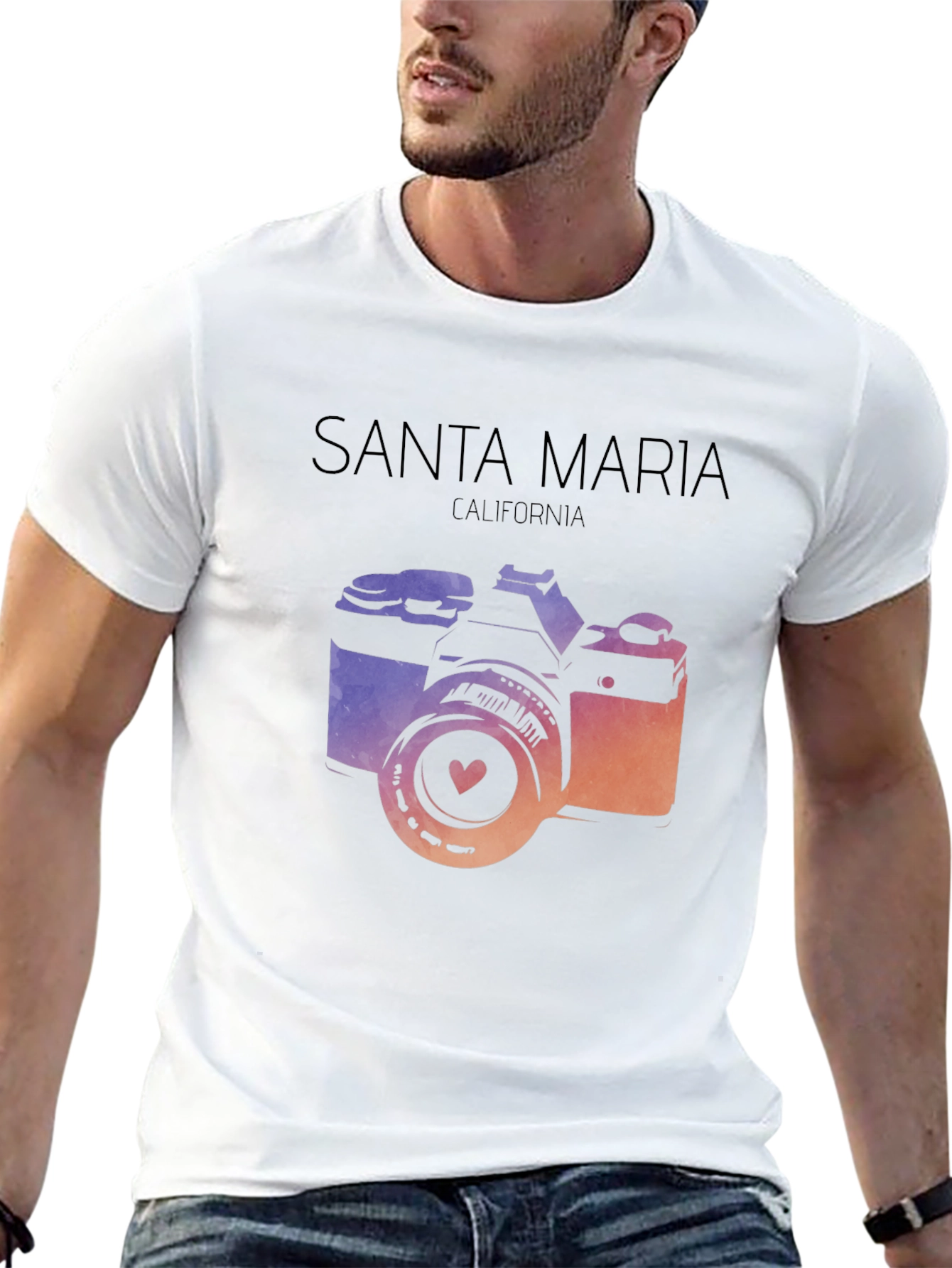 Santa Maria California Camera Graphic T-Shirt