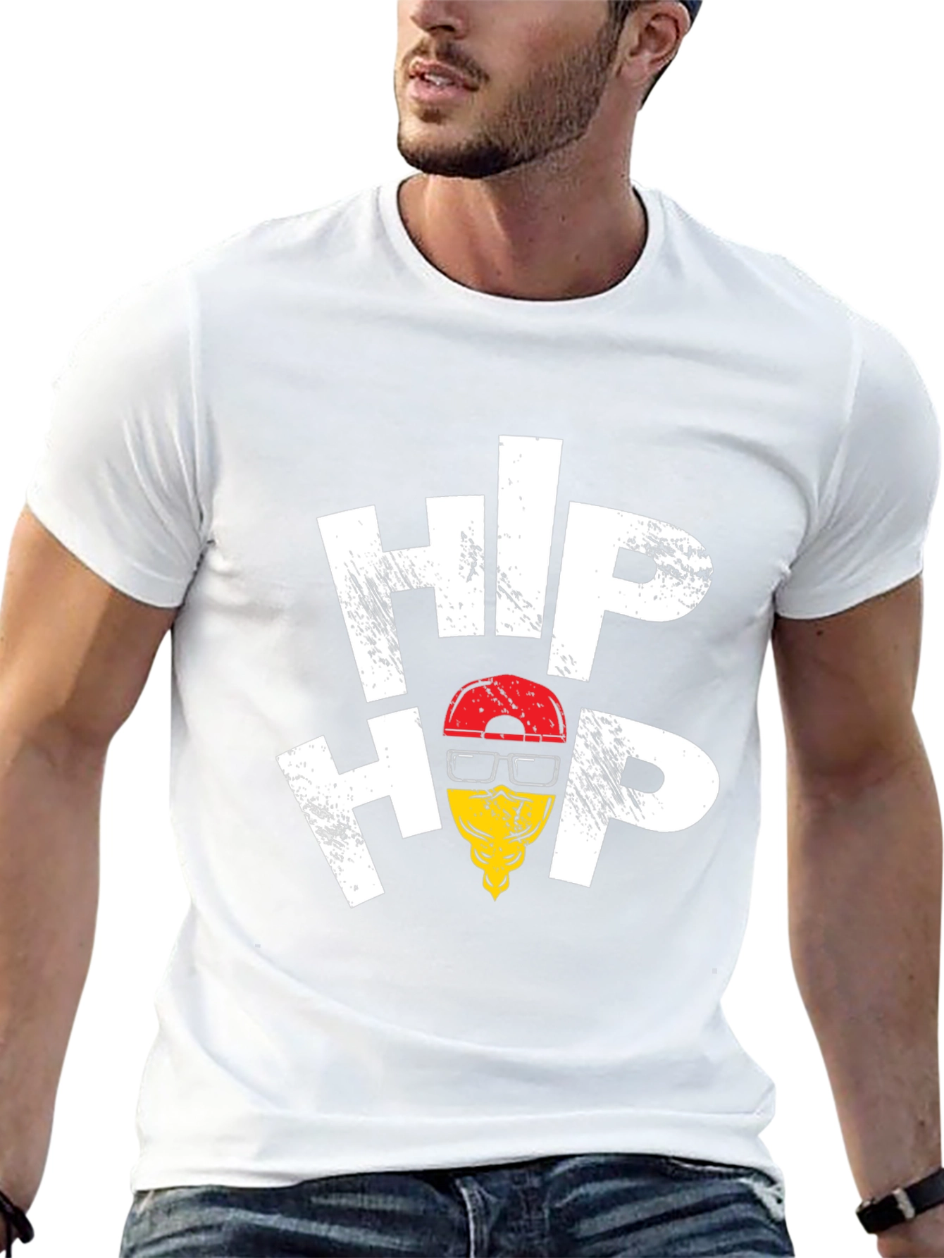 Hip Hop Graphic Tee - Trendy Black T-Shirt