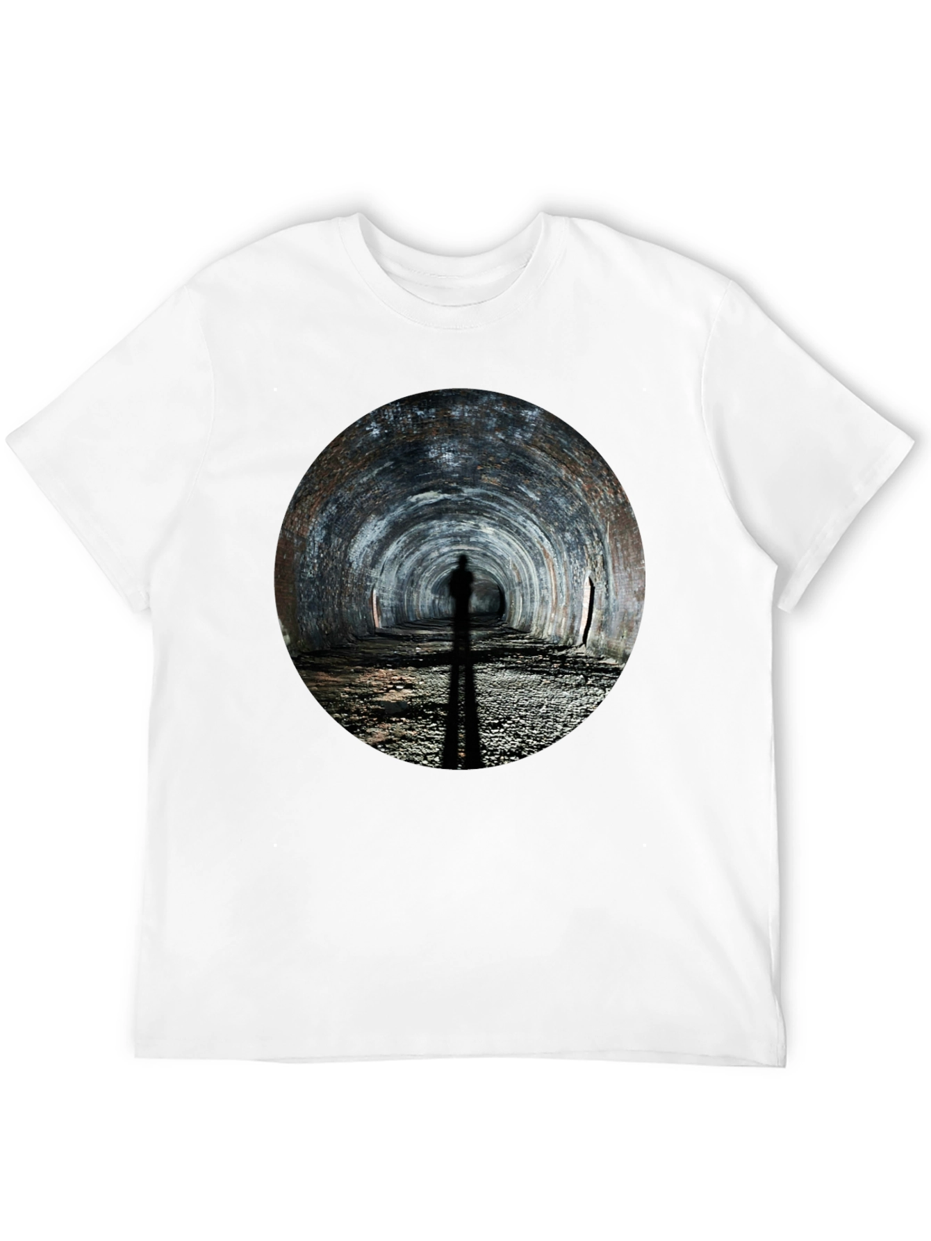 Tunnel Shadow T-Shirt: Dark & Mysterious Design