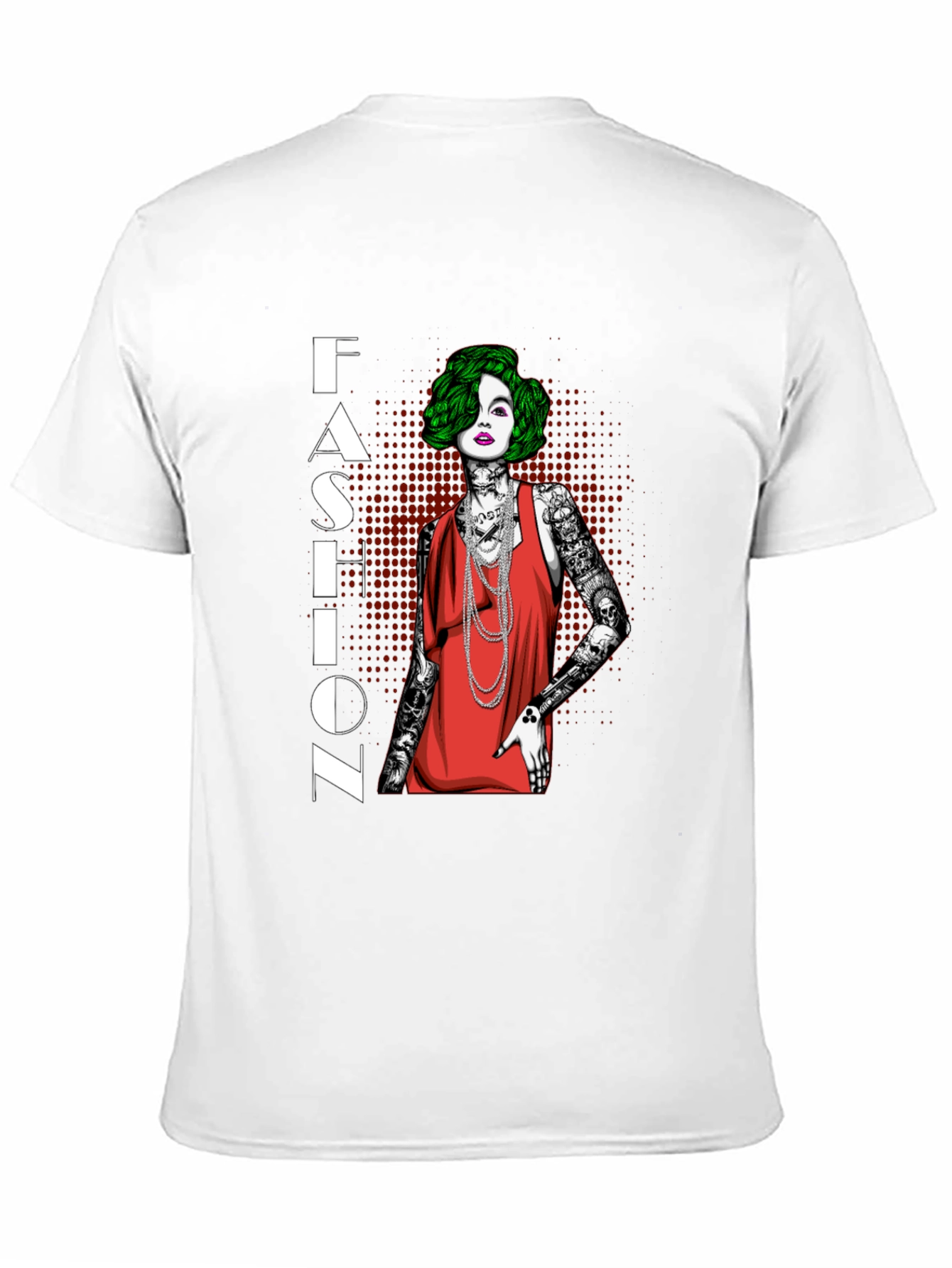 Fashion Statement T-Shirt - Edgy Tattooed Woman Graphic