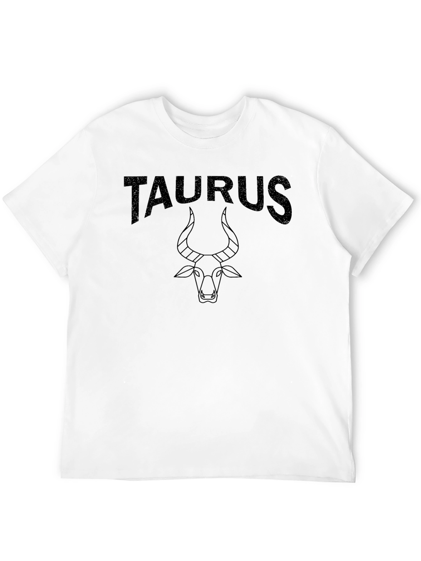 Taurus Zodiac Graphic Tee - Black Cotton Shirt