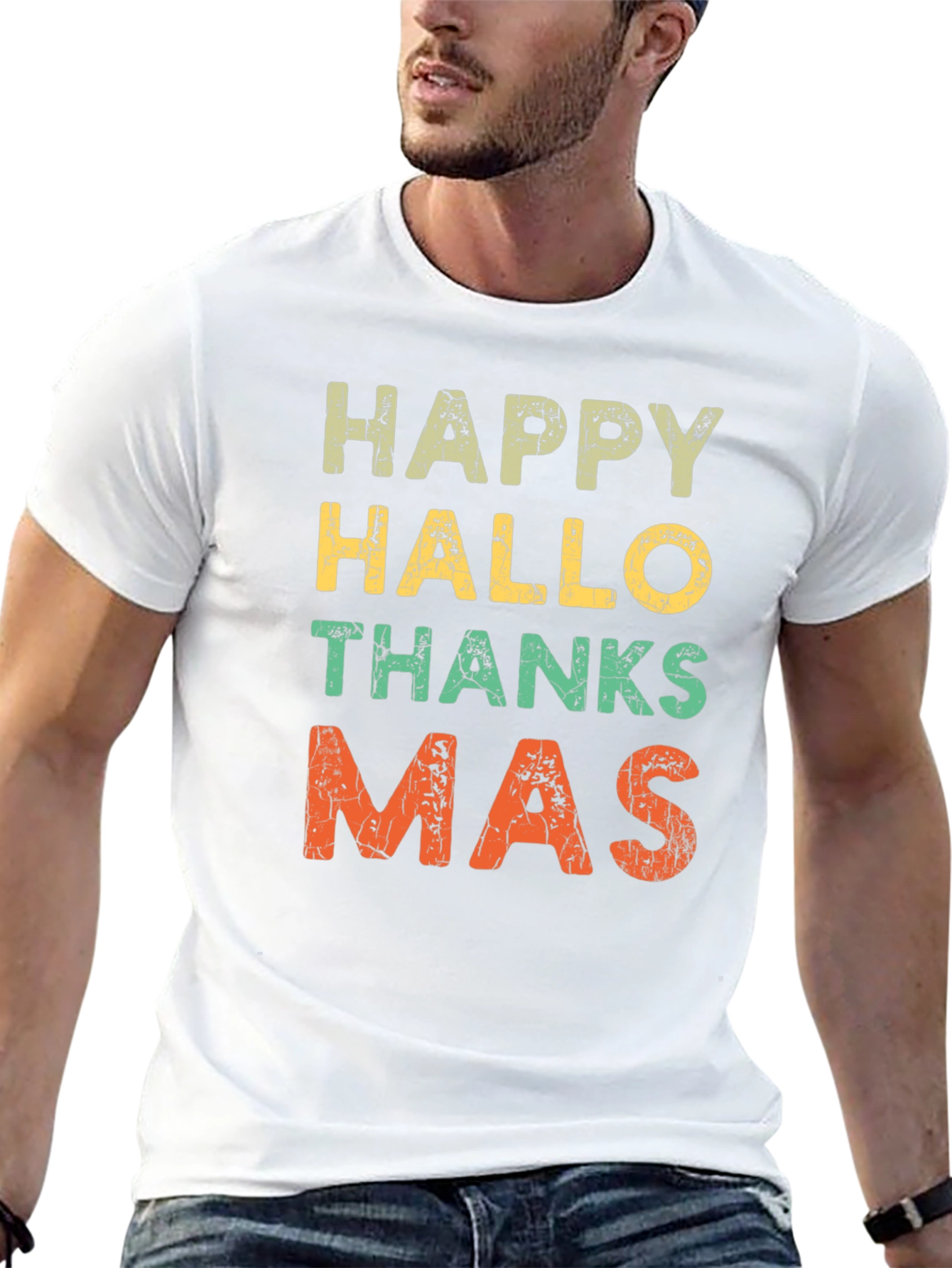 Happy Hallo Thanksmas T-Shirt - Holiday Season Tee