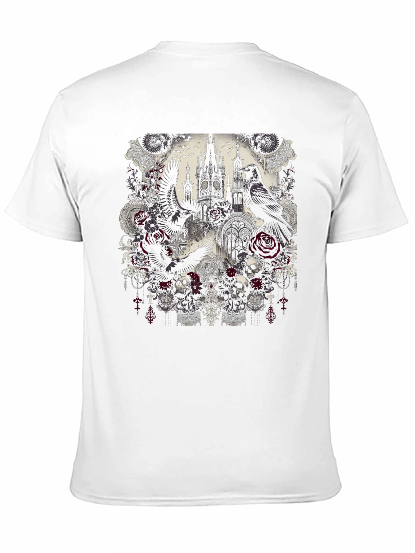 Gothic Raven Castle T-Shirt