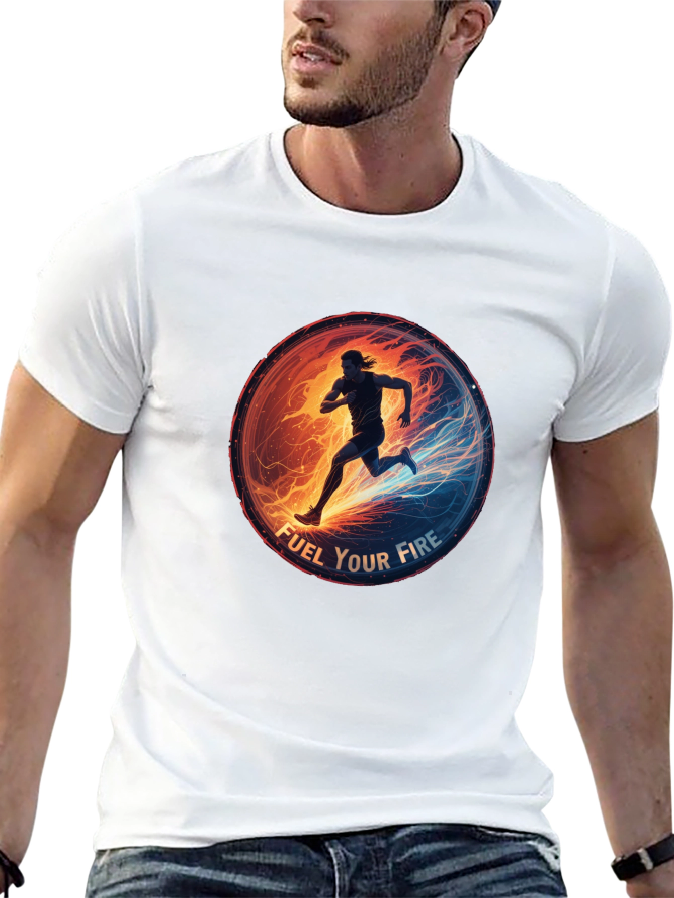 Fuel Your Fire Running Graphic Tee - Black