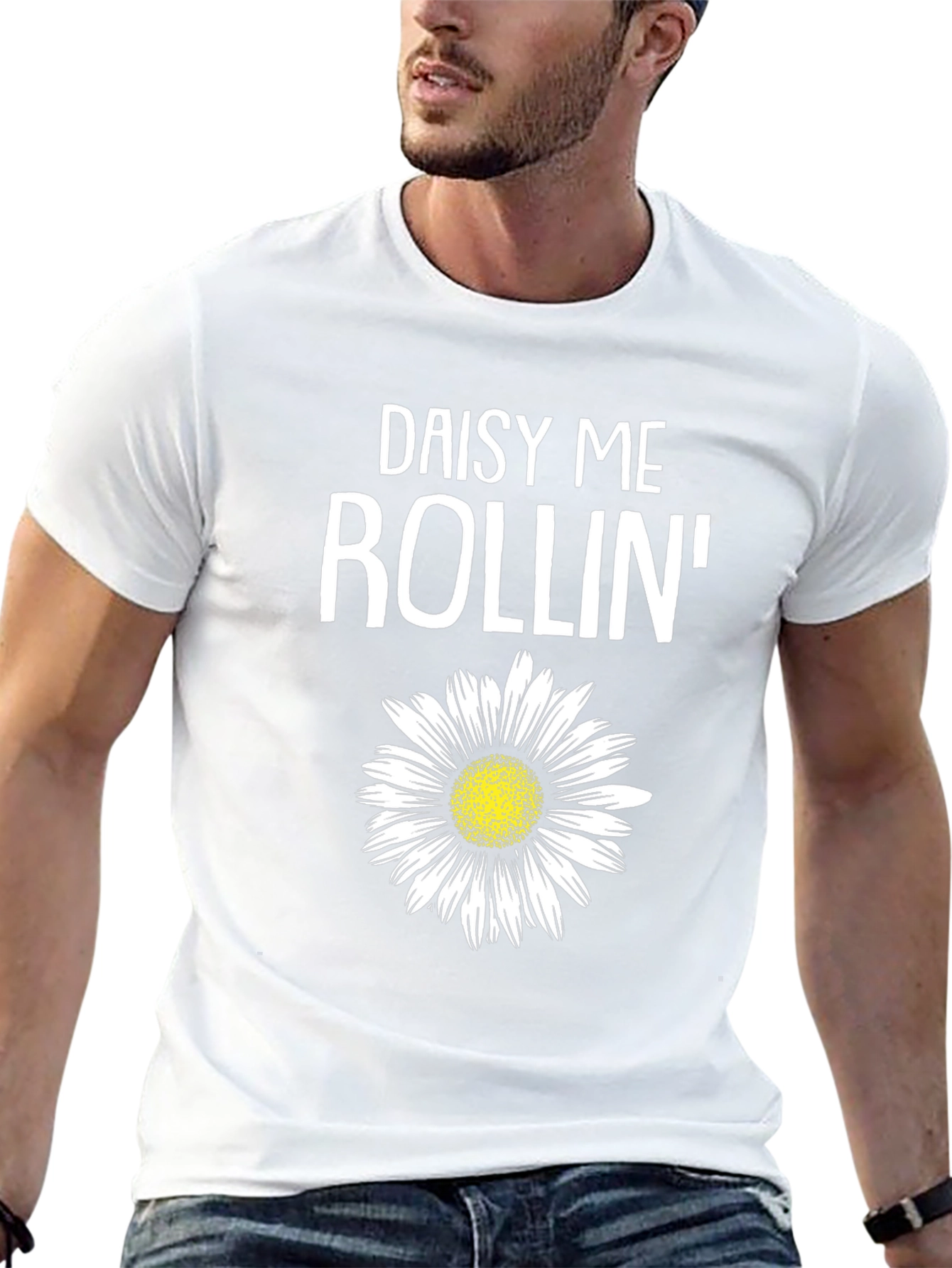 Daisy Me Rollin Graphic Tee - Black Cotton T-Shirt