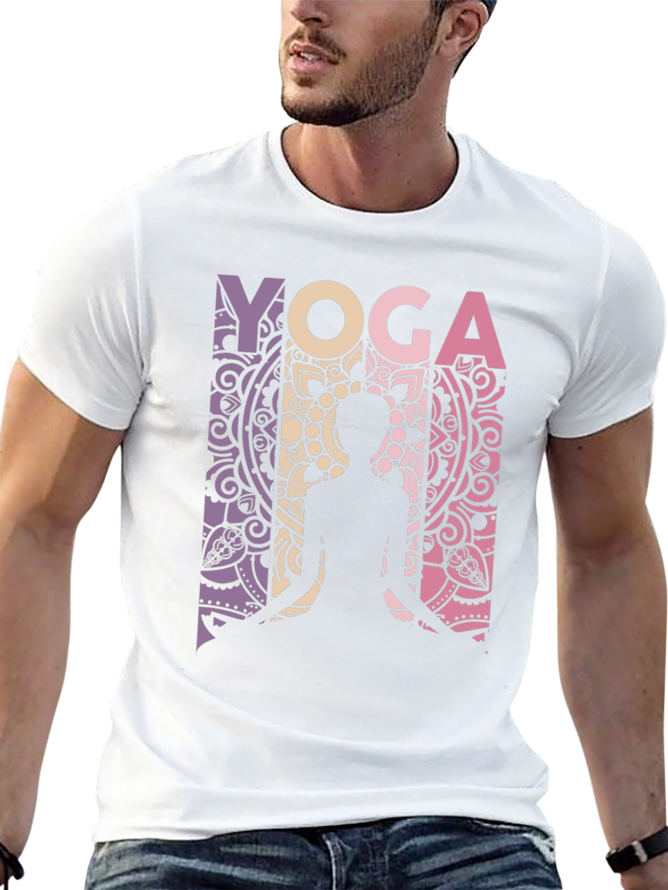 Yoga Mandala Graphic Tee - Relaxed Fit