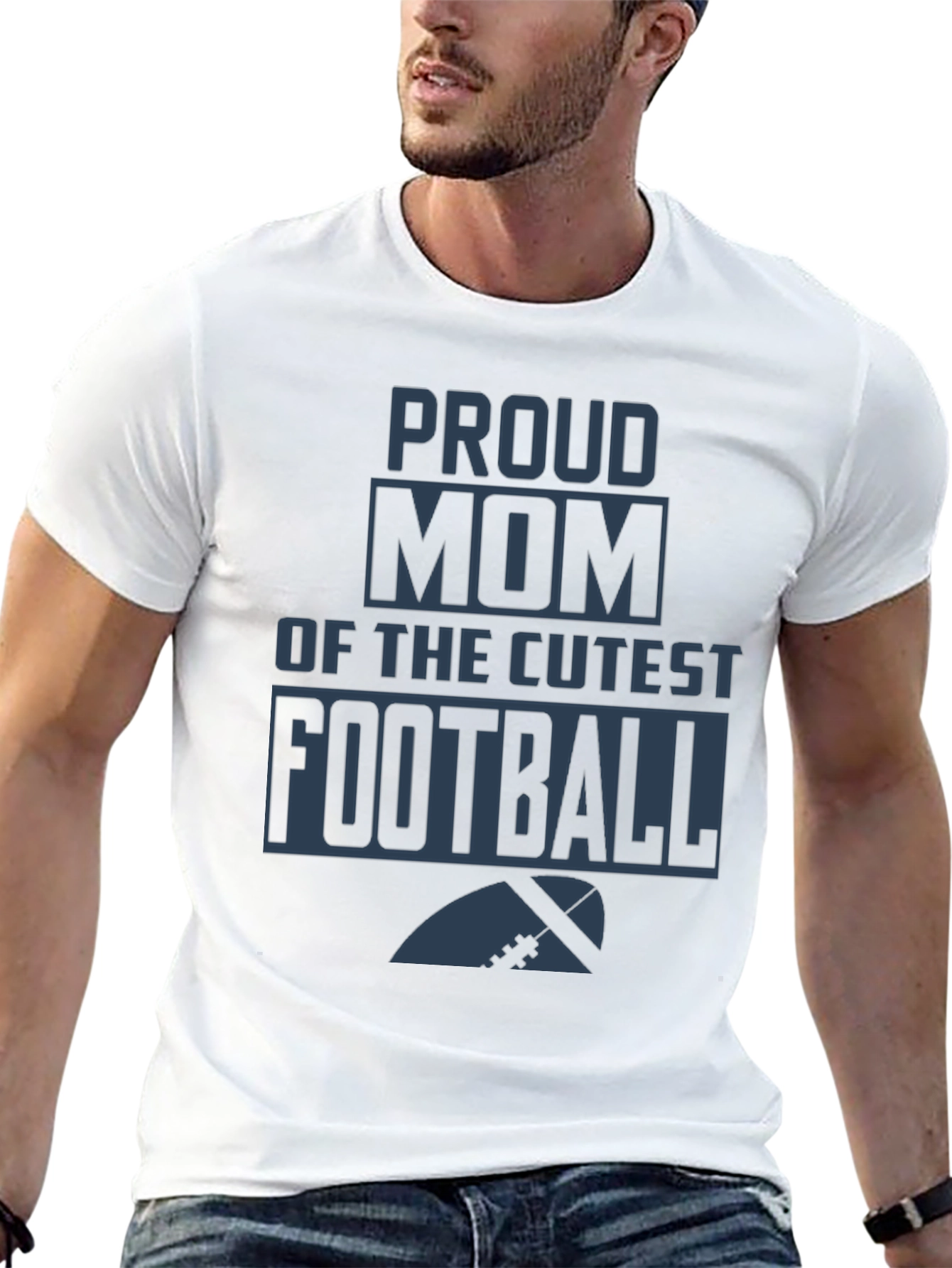 Proud Mom of the Cutest Football Player T-Shirt