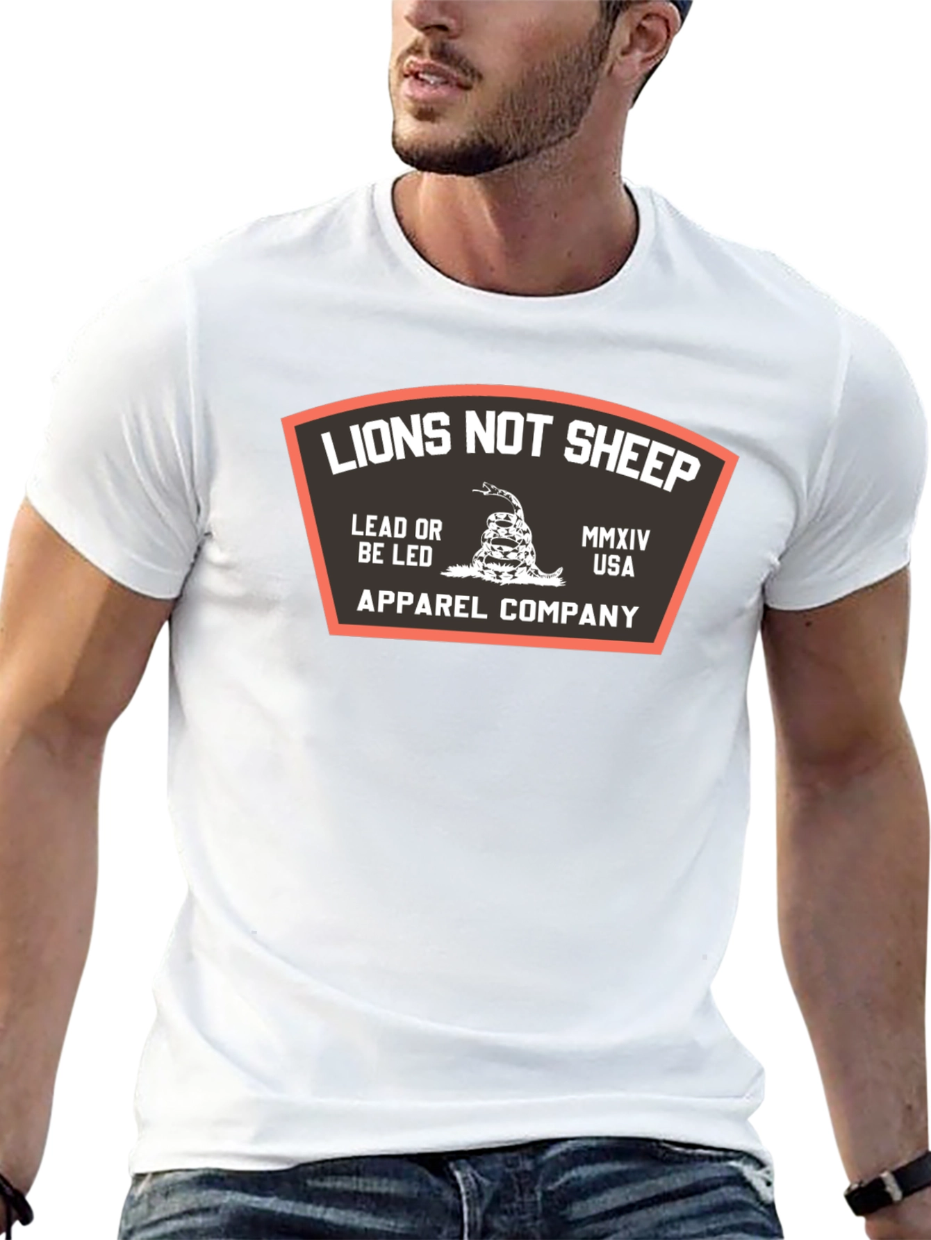 Lions Not Sheep Black Graphic T-Shirt