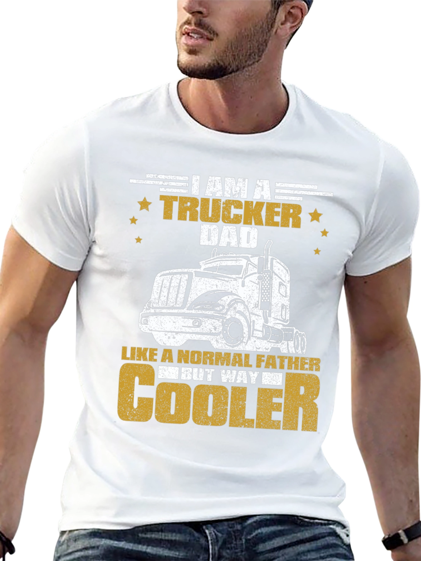 Trucker Dad T-Shirt - Cool Fathers Day Gift