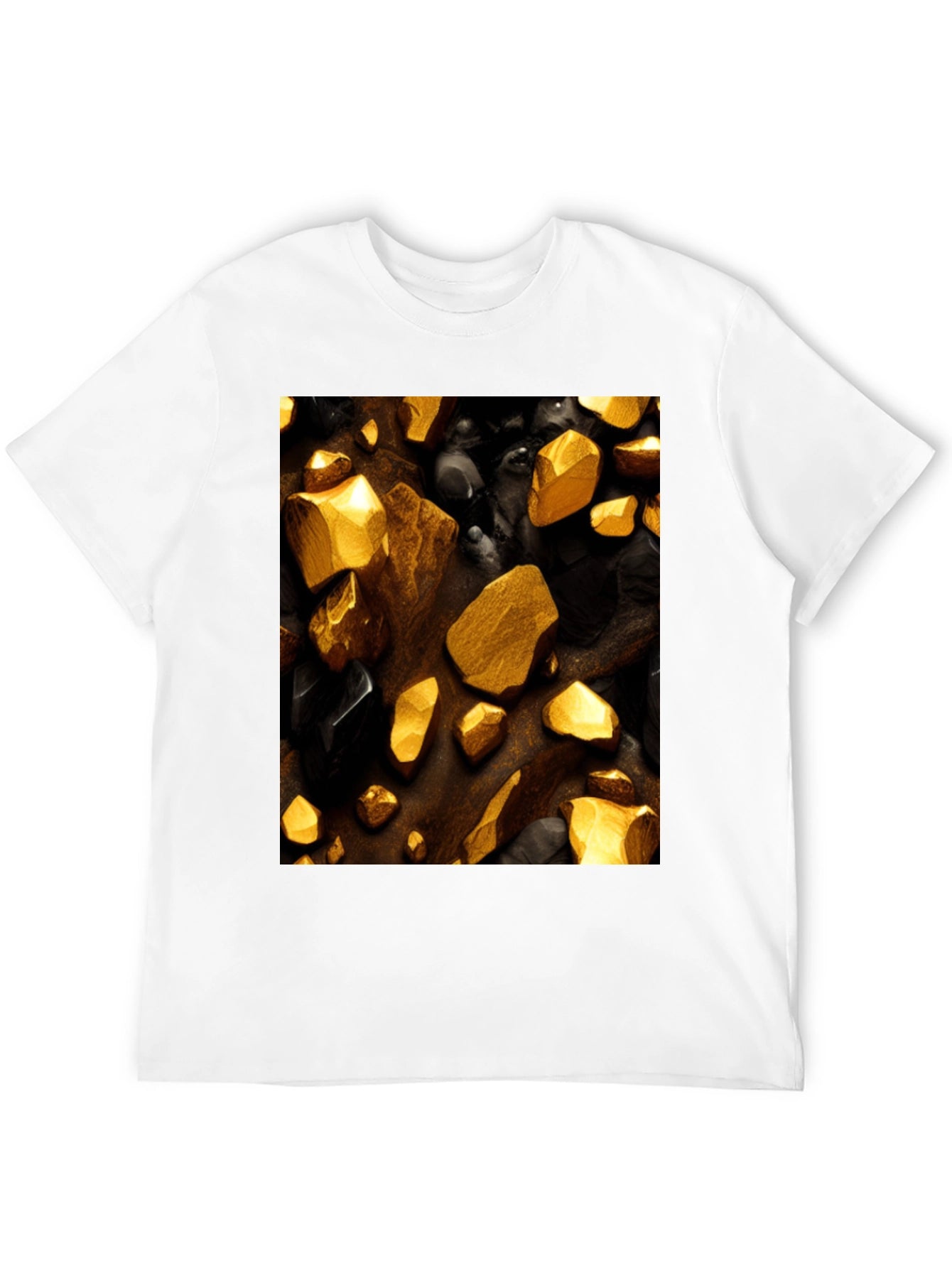 Gold & Onyx Rock Graphic Tee - Premium Quality