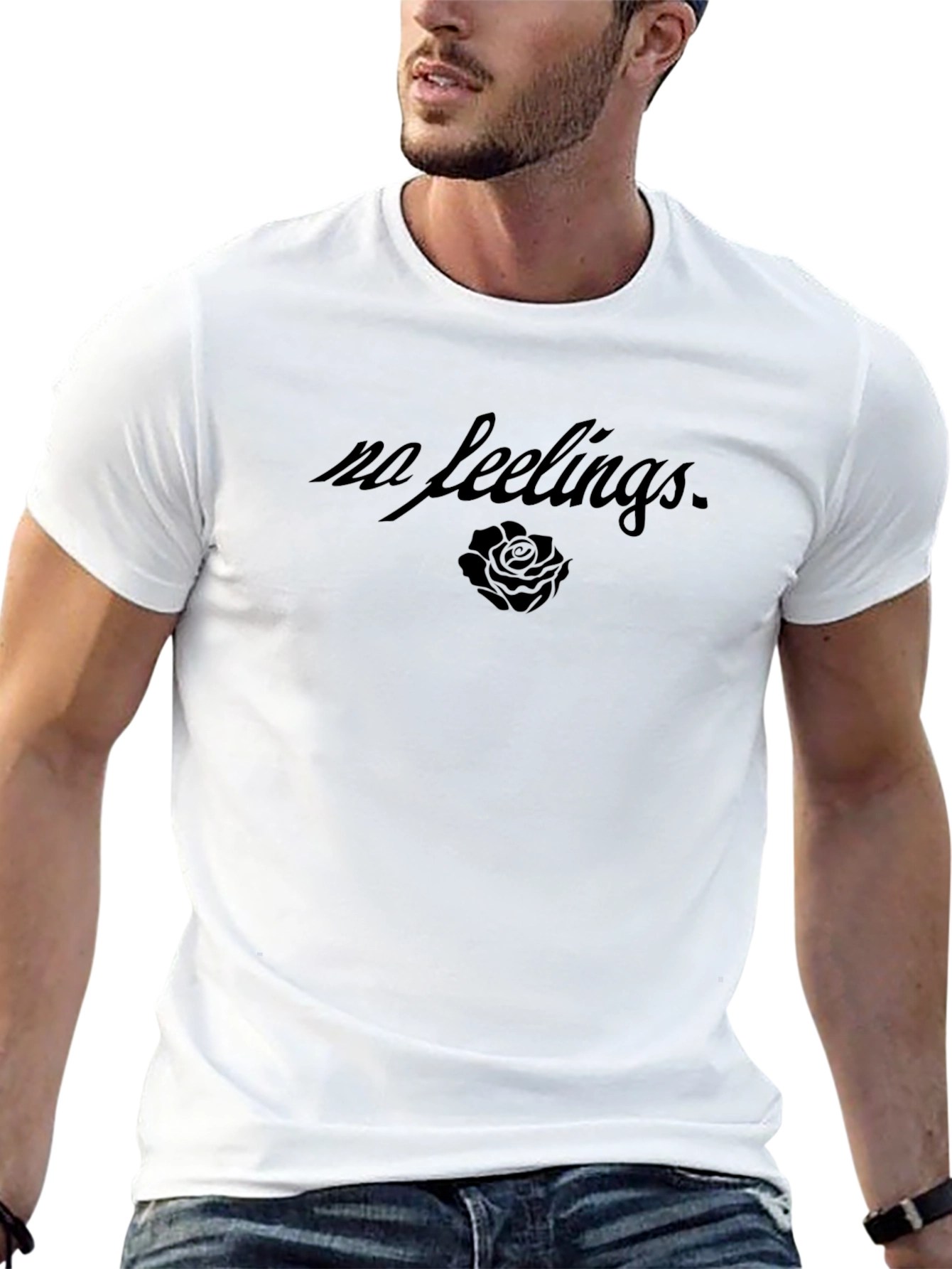 No Feelings Rose Graphic T-Shirt