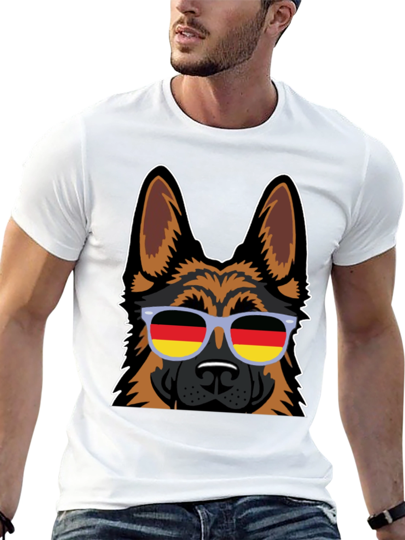 German Shepherd Dog Sunglasses T-Shirt - Cool Graphic Tee