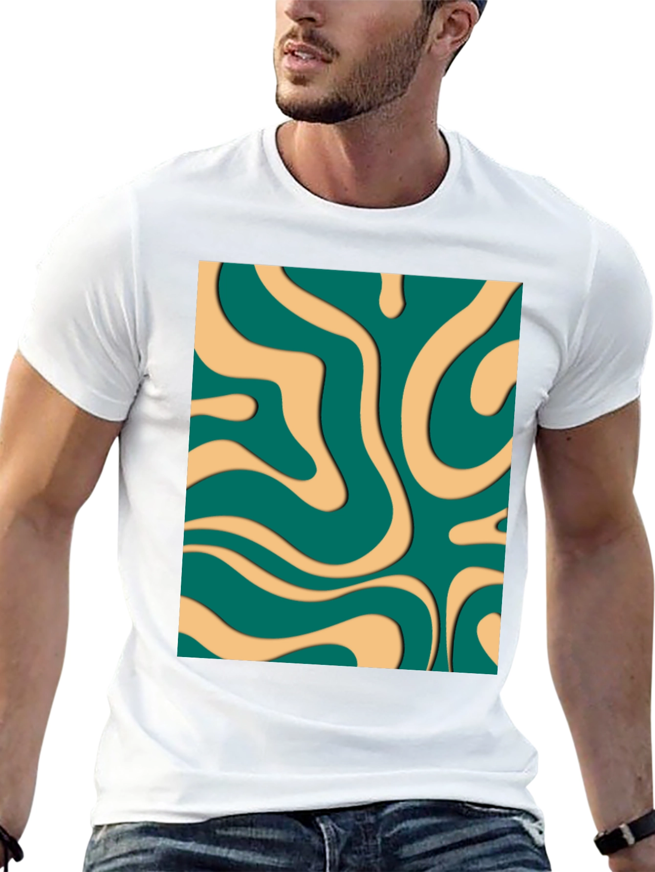 Groovy Swirl Graphic Tee - Retro Style