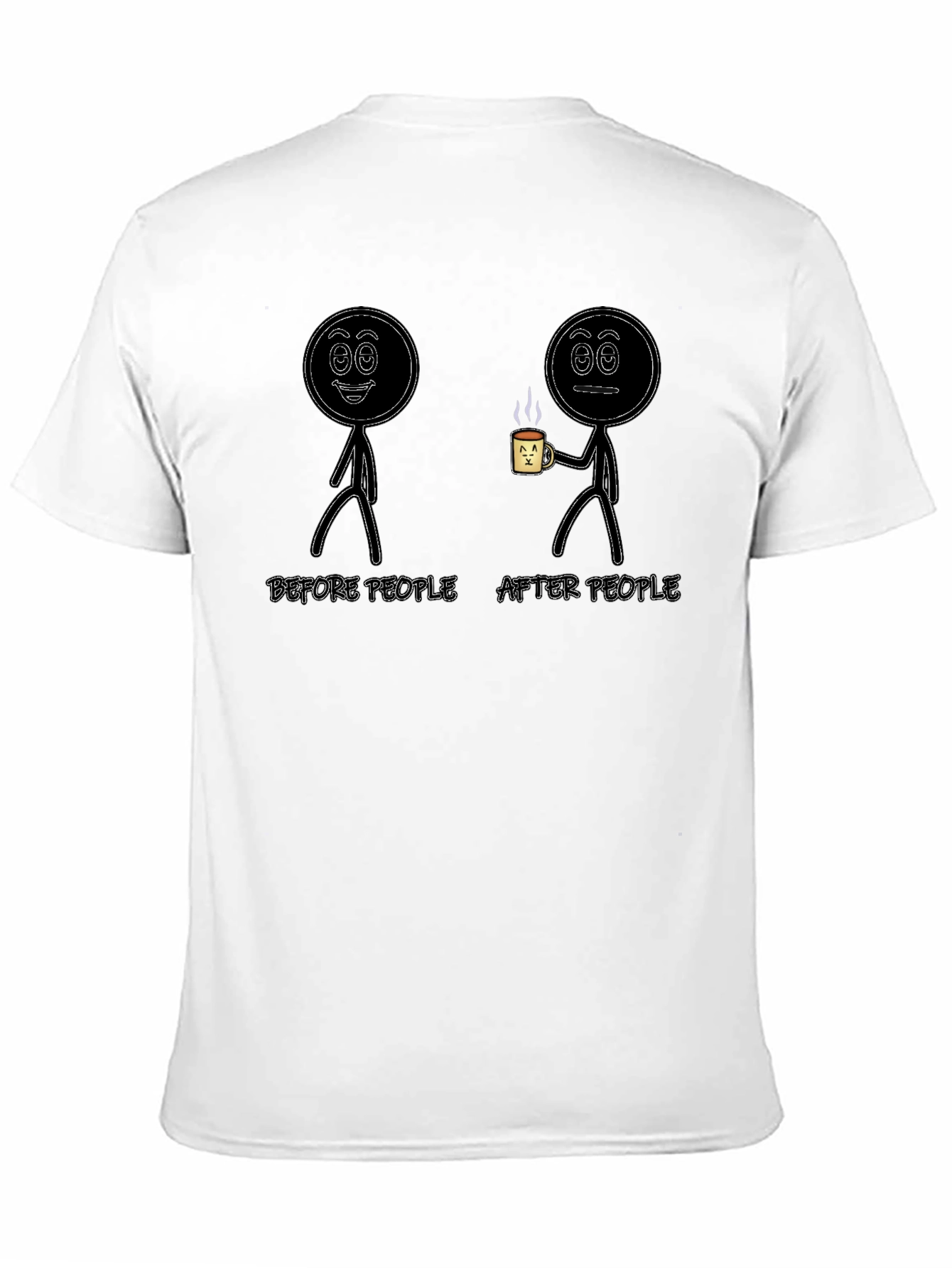 Funny Before & After People Black T-Shirt
