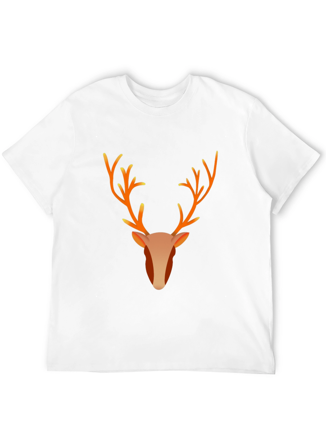 Reindeer Graphic Tee - Black Cotton Blend T-Shirt