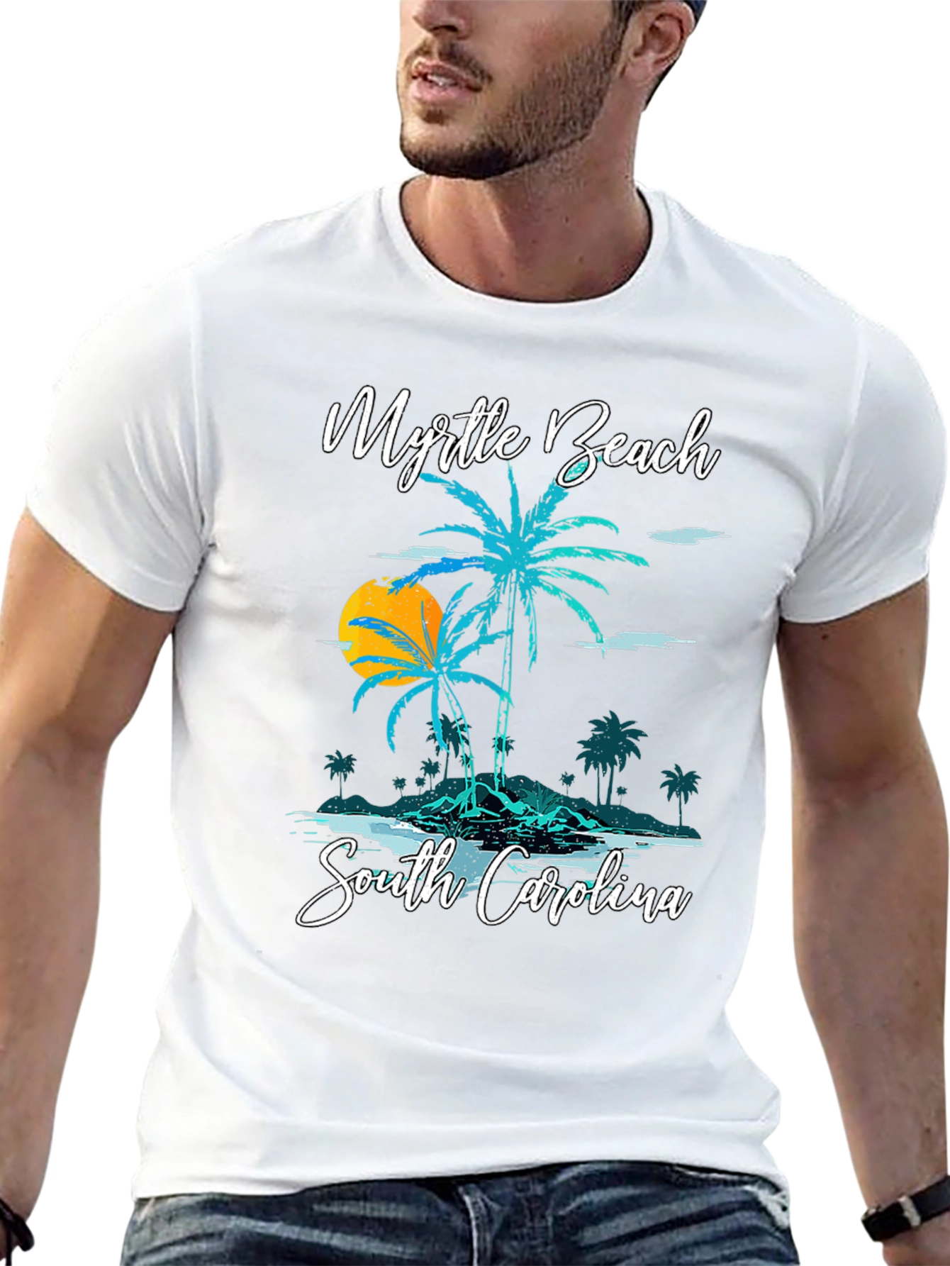 Myrtle Beach Palm Tree Graphic Tee