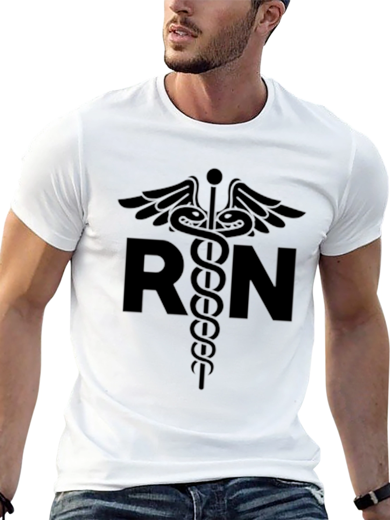 RN Caduceus Graphic T-Shirt - Comfortable Everyday Wear