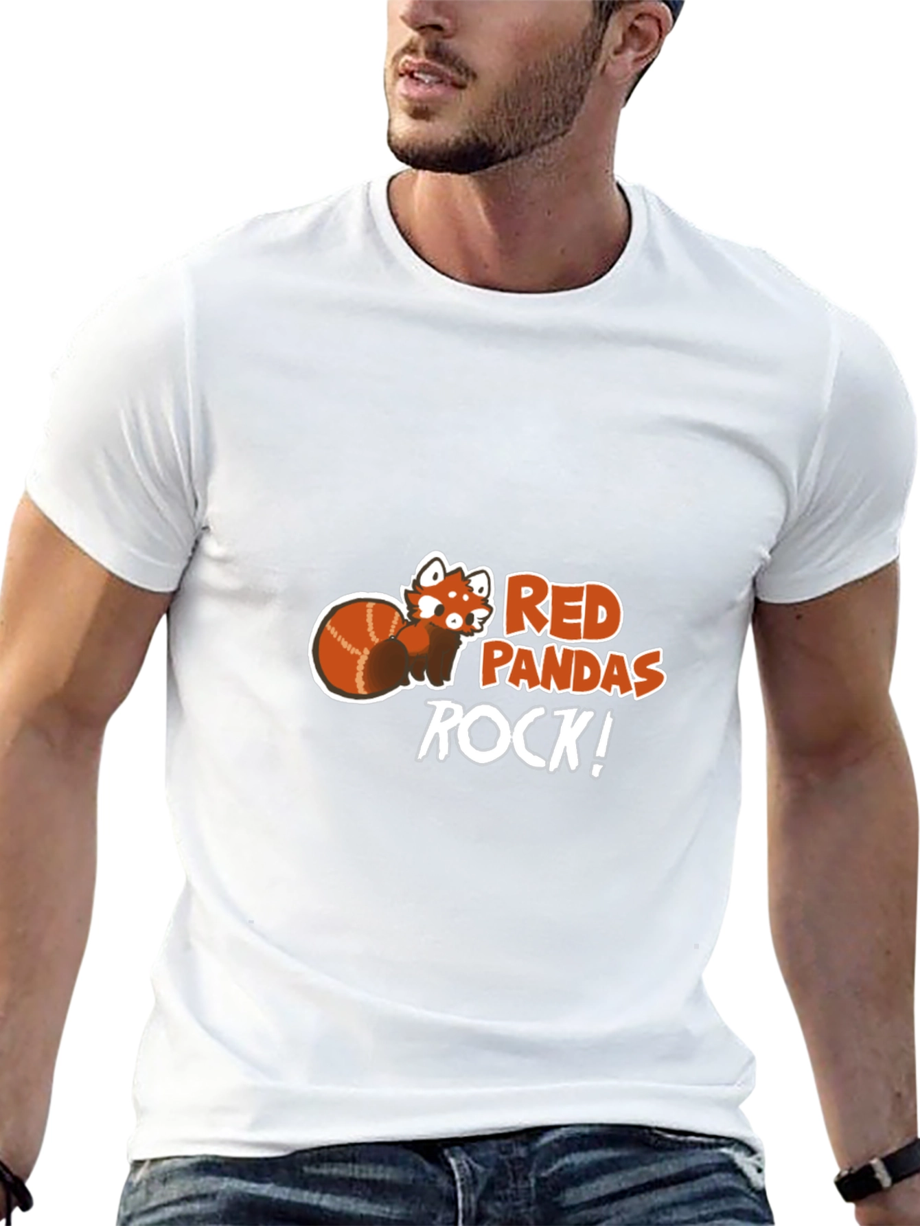 Red Pandas Rock Graphic T-Shirt