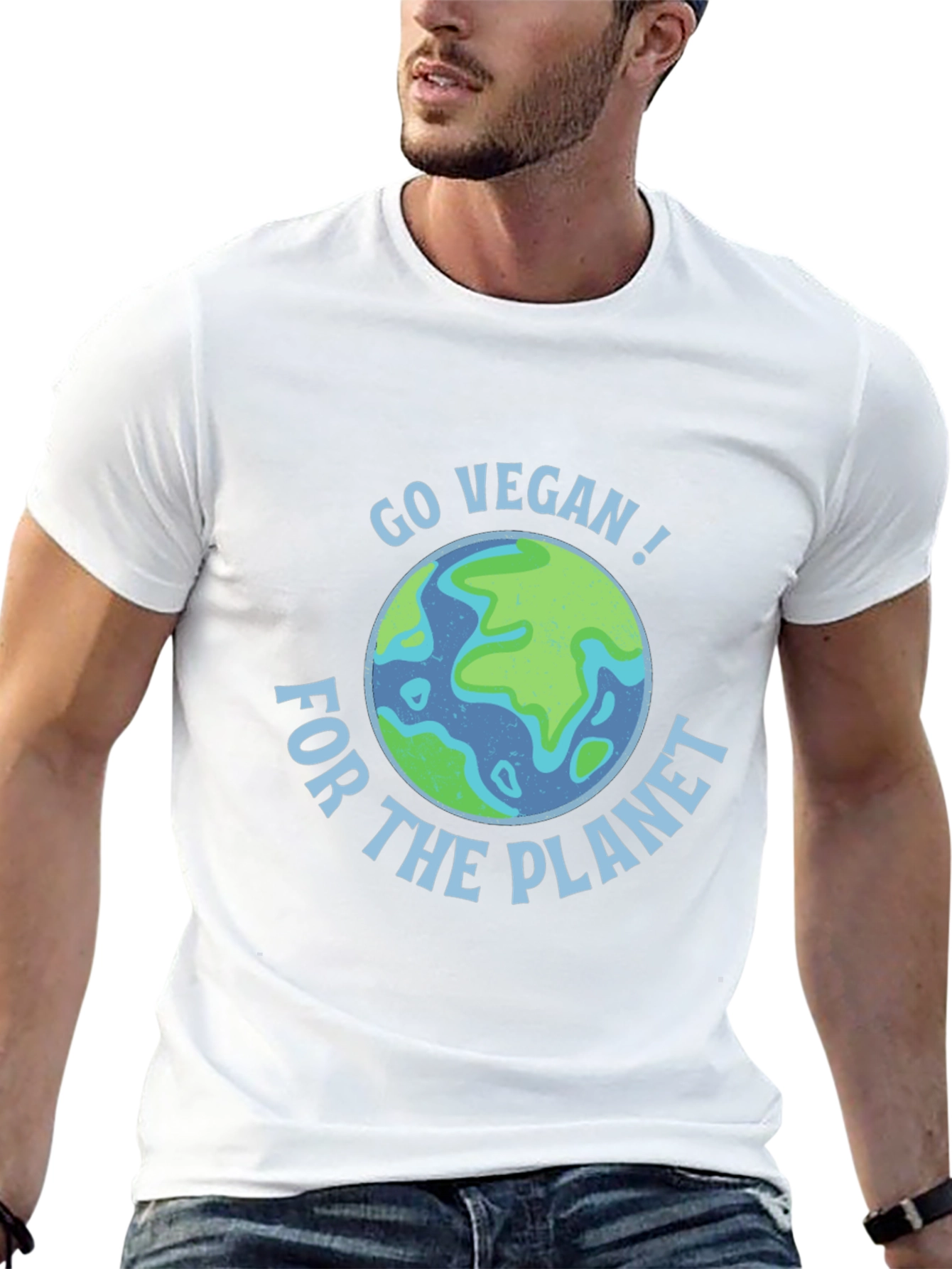 Go Vegan! For The Planet Black T-Shirt