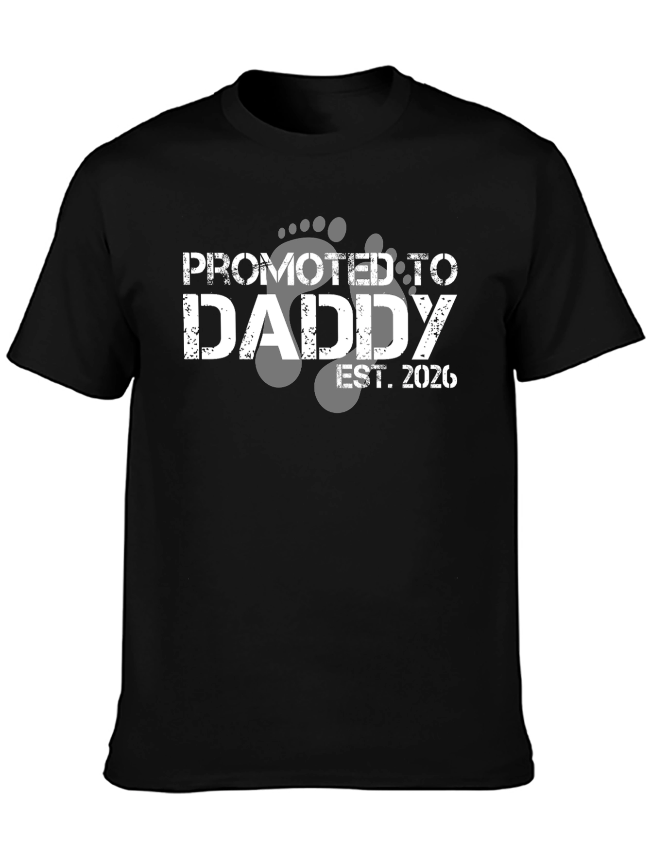 Promoted to Daddy EST. 2026 - Mens Black T-Shirt