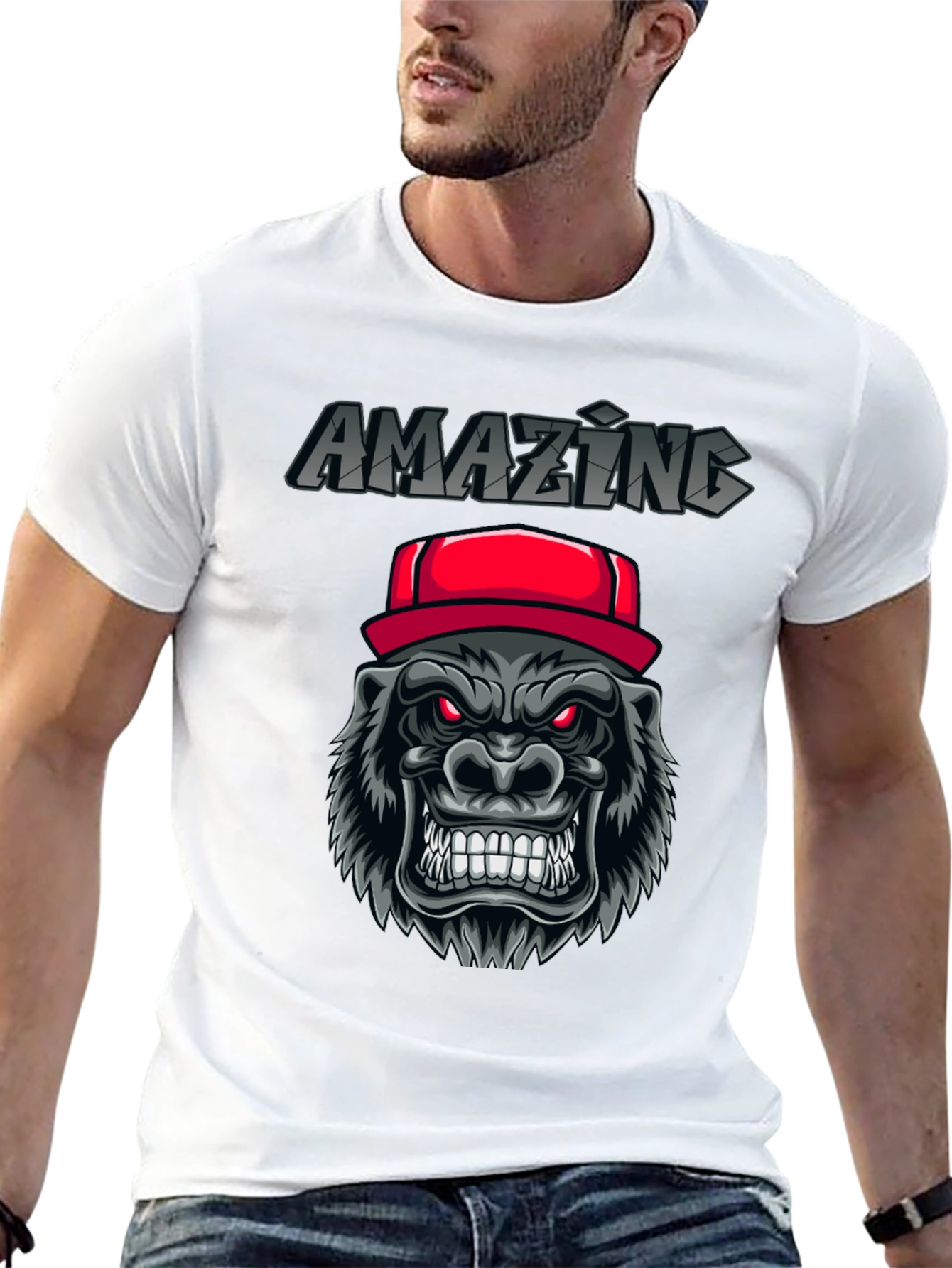 Amazing Gorilla Graphic Tee - Black