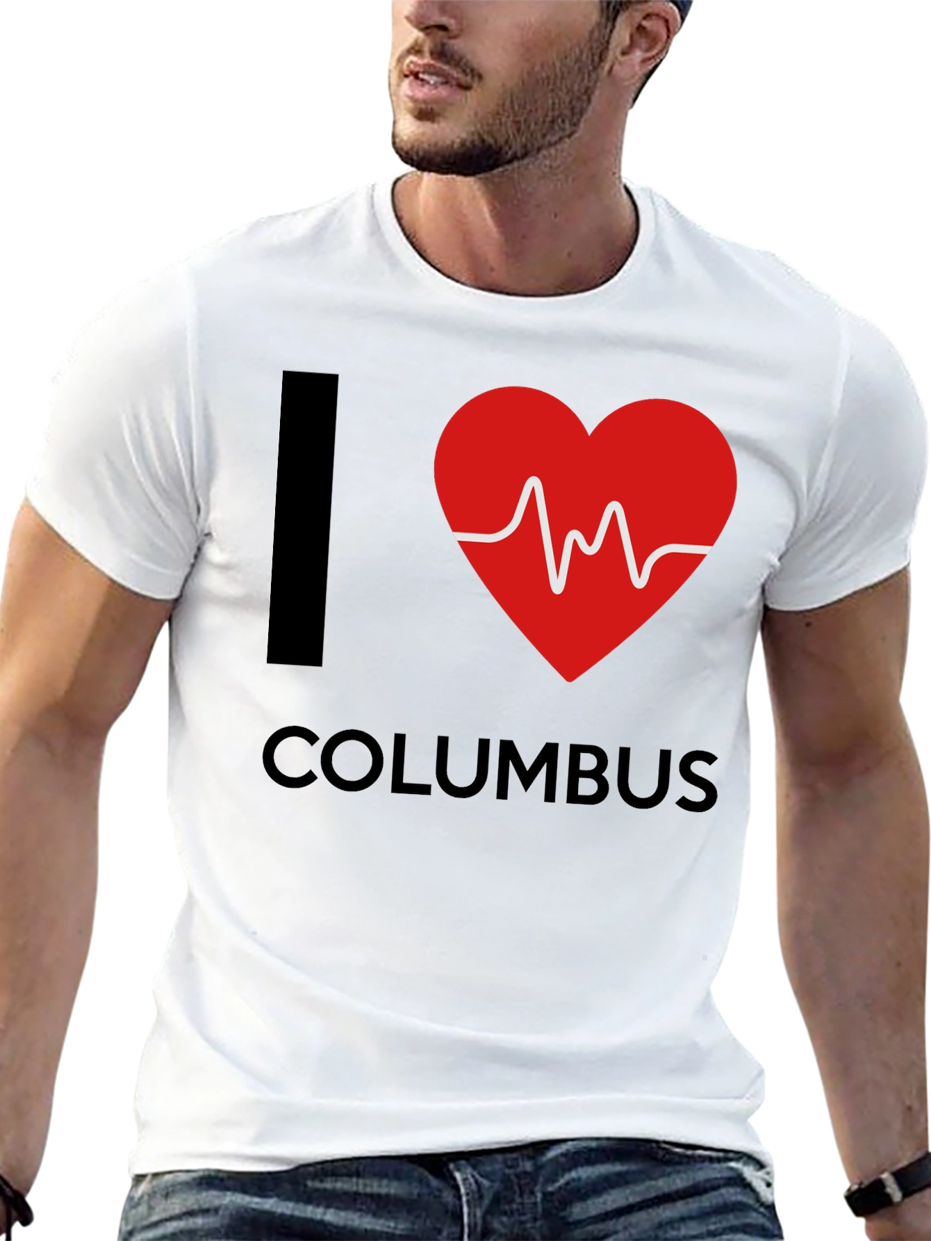 I Love Columbus Heartbeat T-Shirt