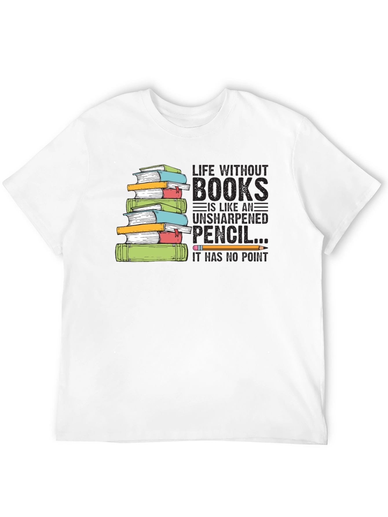 Book Lover Graphic T-Shirt - Life Without Books