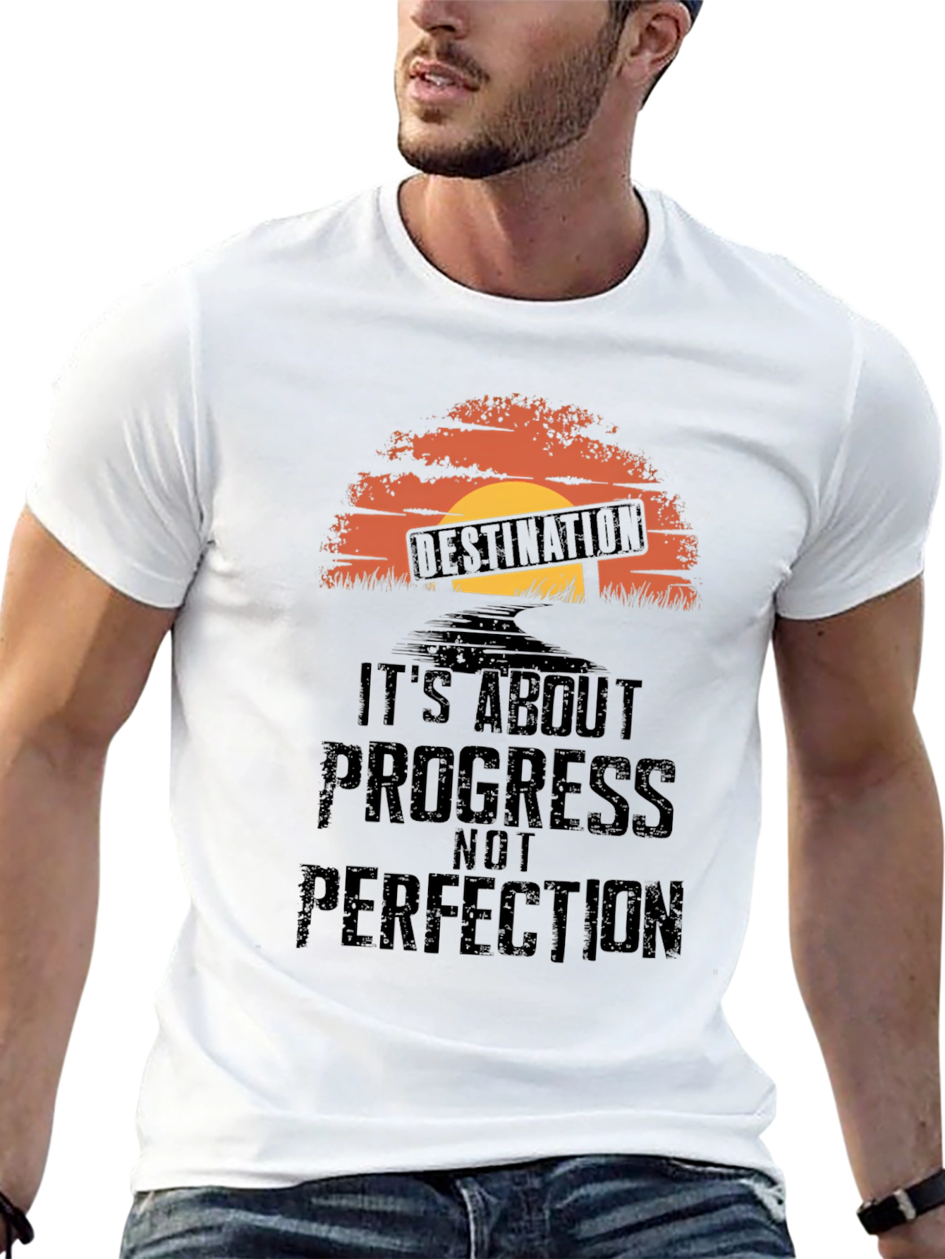 Destination Progress T-Shirt - Motivational Tee