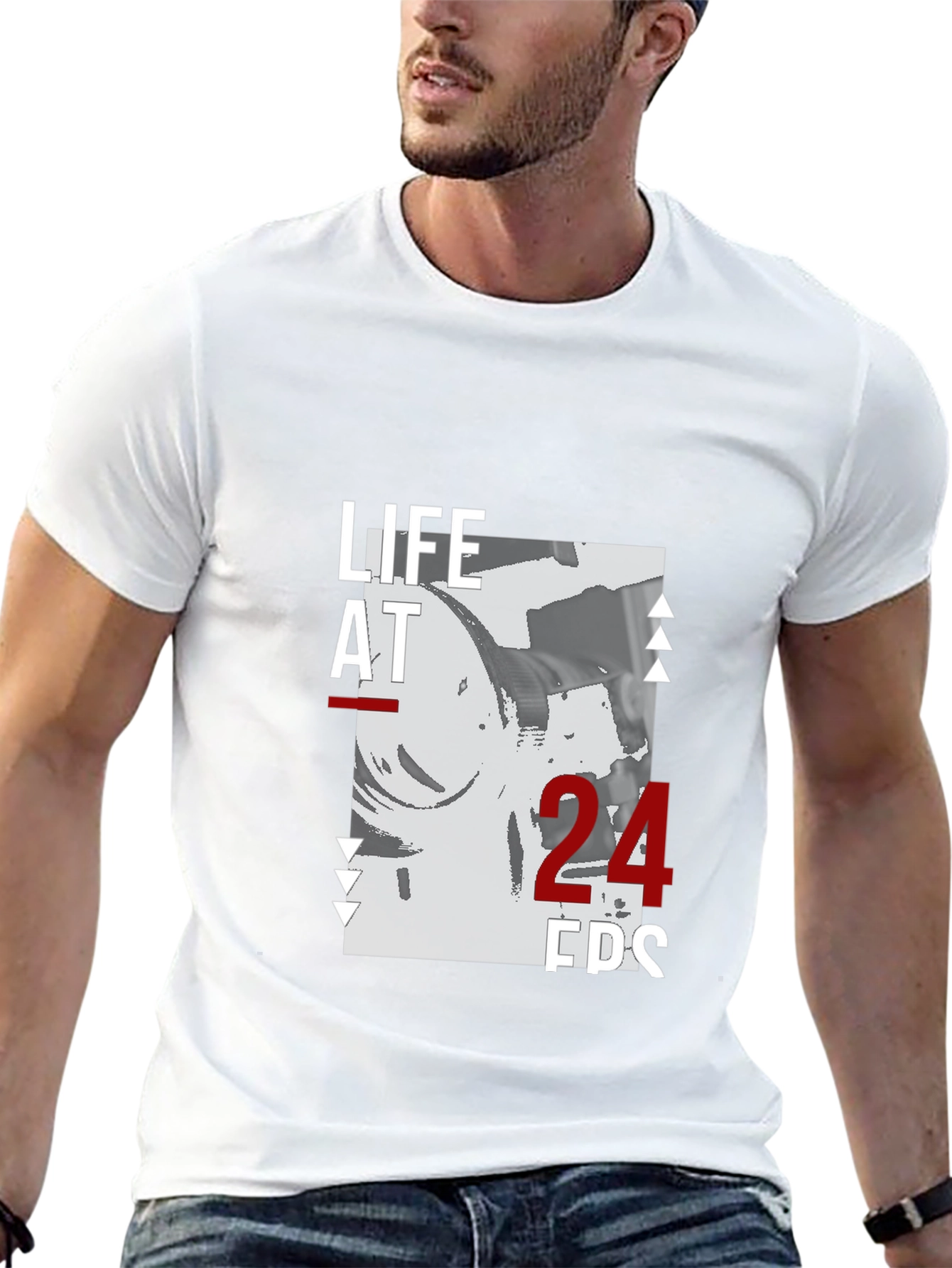 Life at 24 FPS Black Graphic Tee