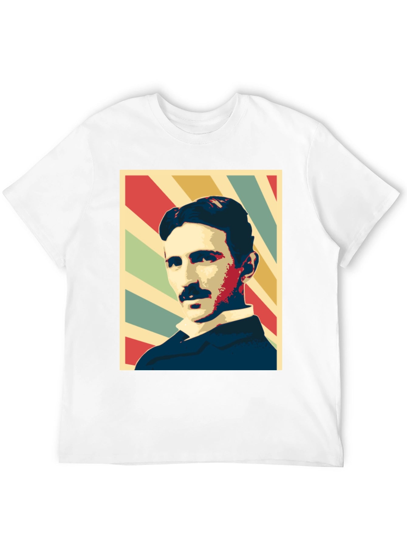 Nikola Tesla Portrait T-Shirt - Black