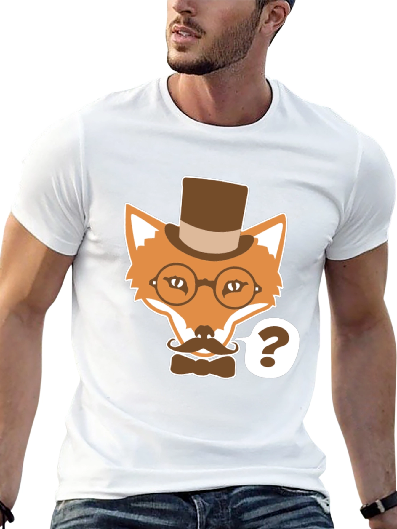 Dapper Fox T-Shirt - Funny Cartoon Animal Tee