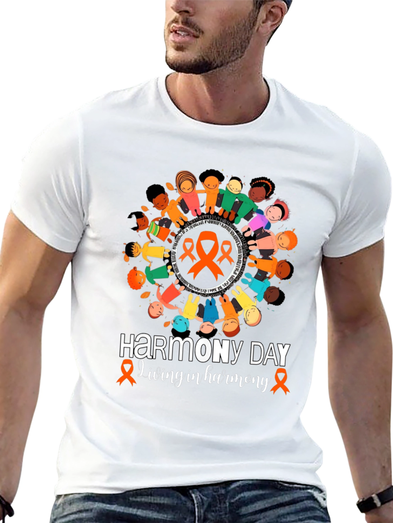 Harmony Day T-Shirt: Living In Harmony Graphic Tee