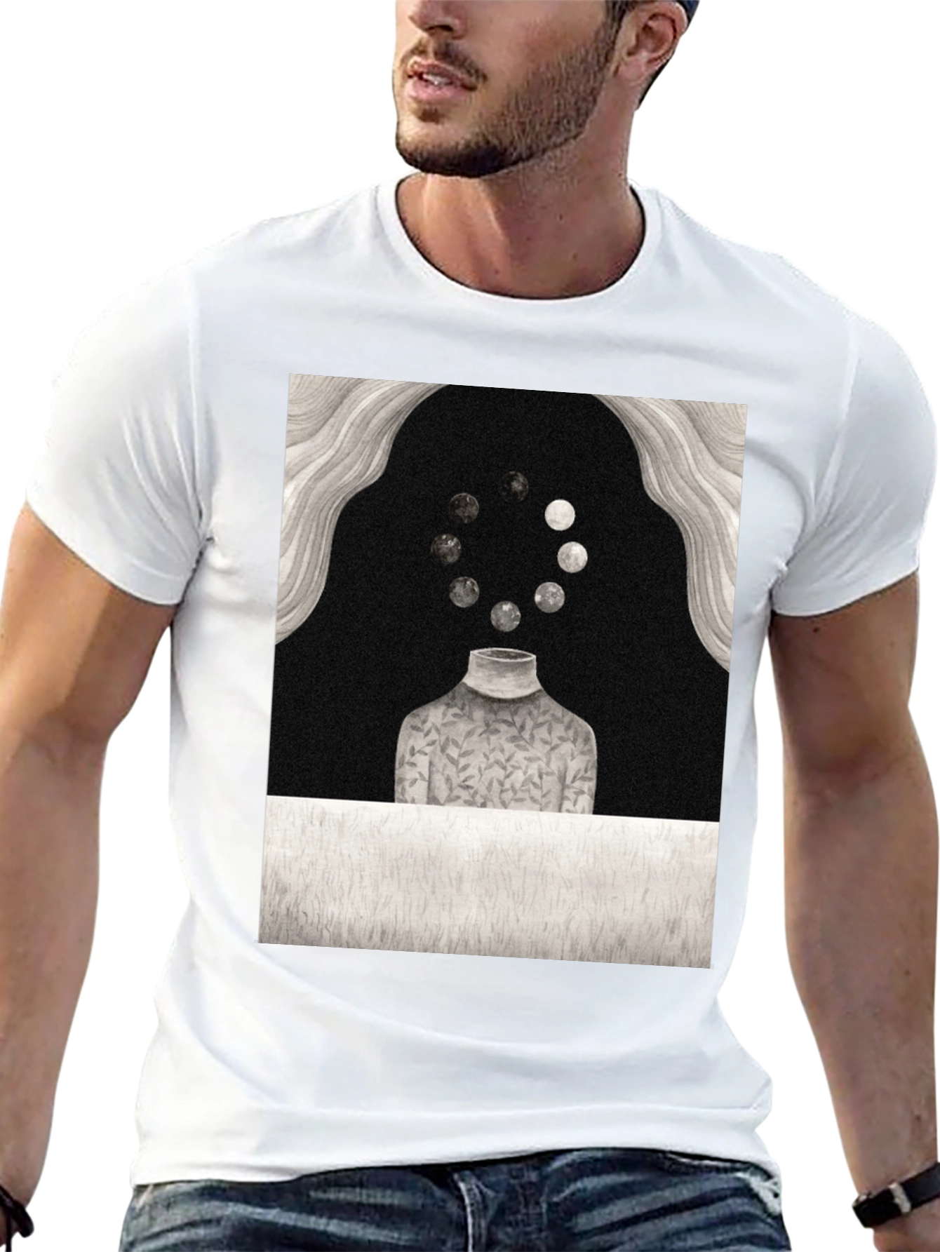 Abstract Art Tee - Moon Phase T-Shirt