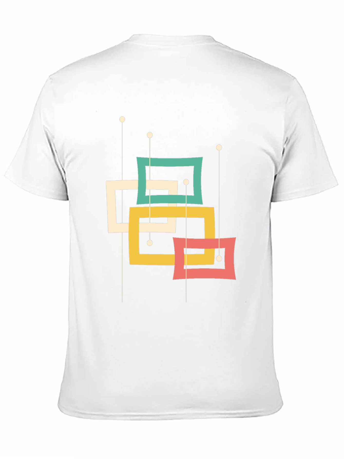 Retro Squares Graphic Tee - Mid-Century Modern Style