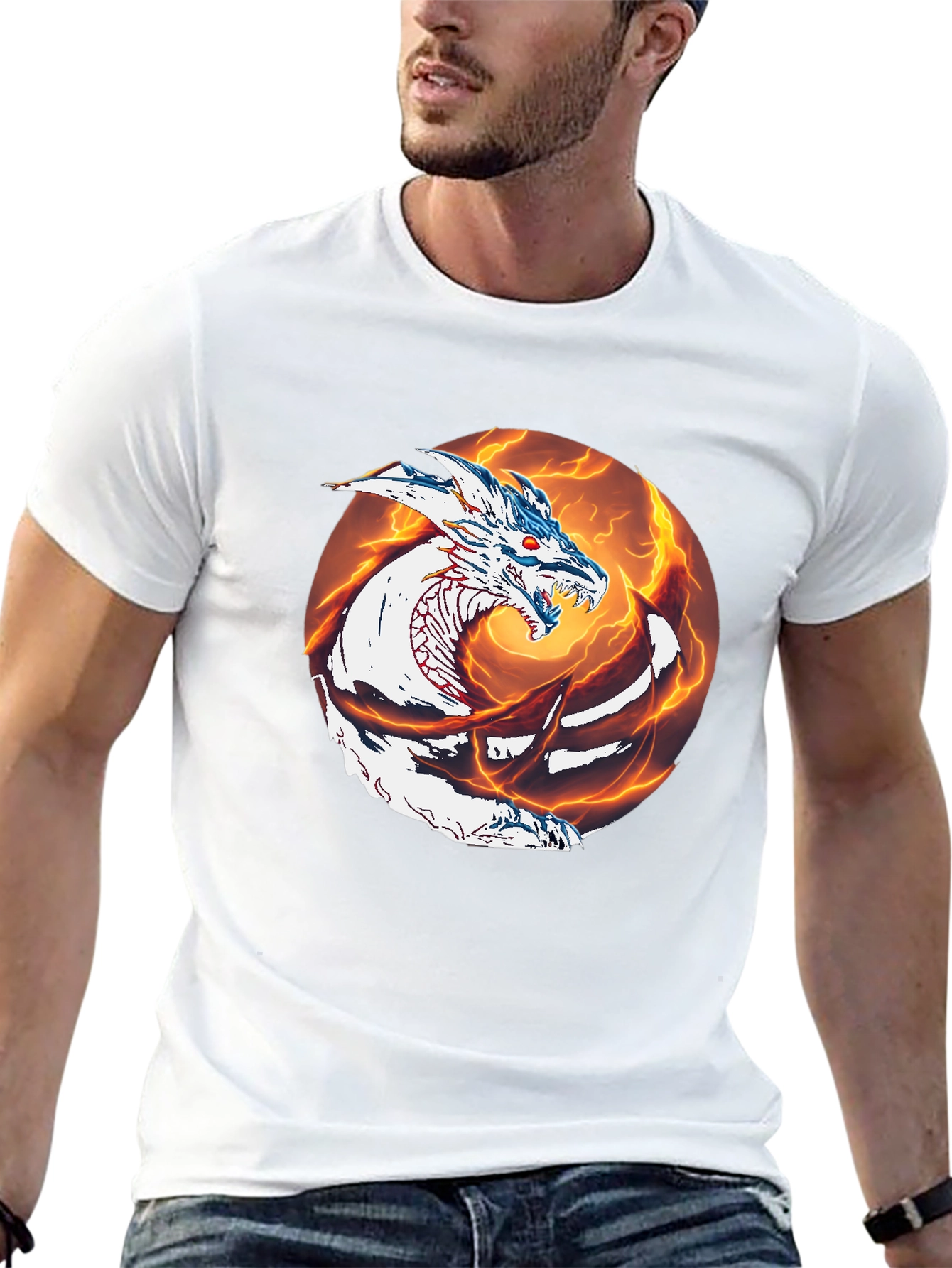 Dragon Graphic Tee - Mens Black T-Shirt