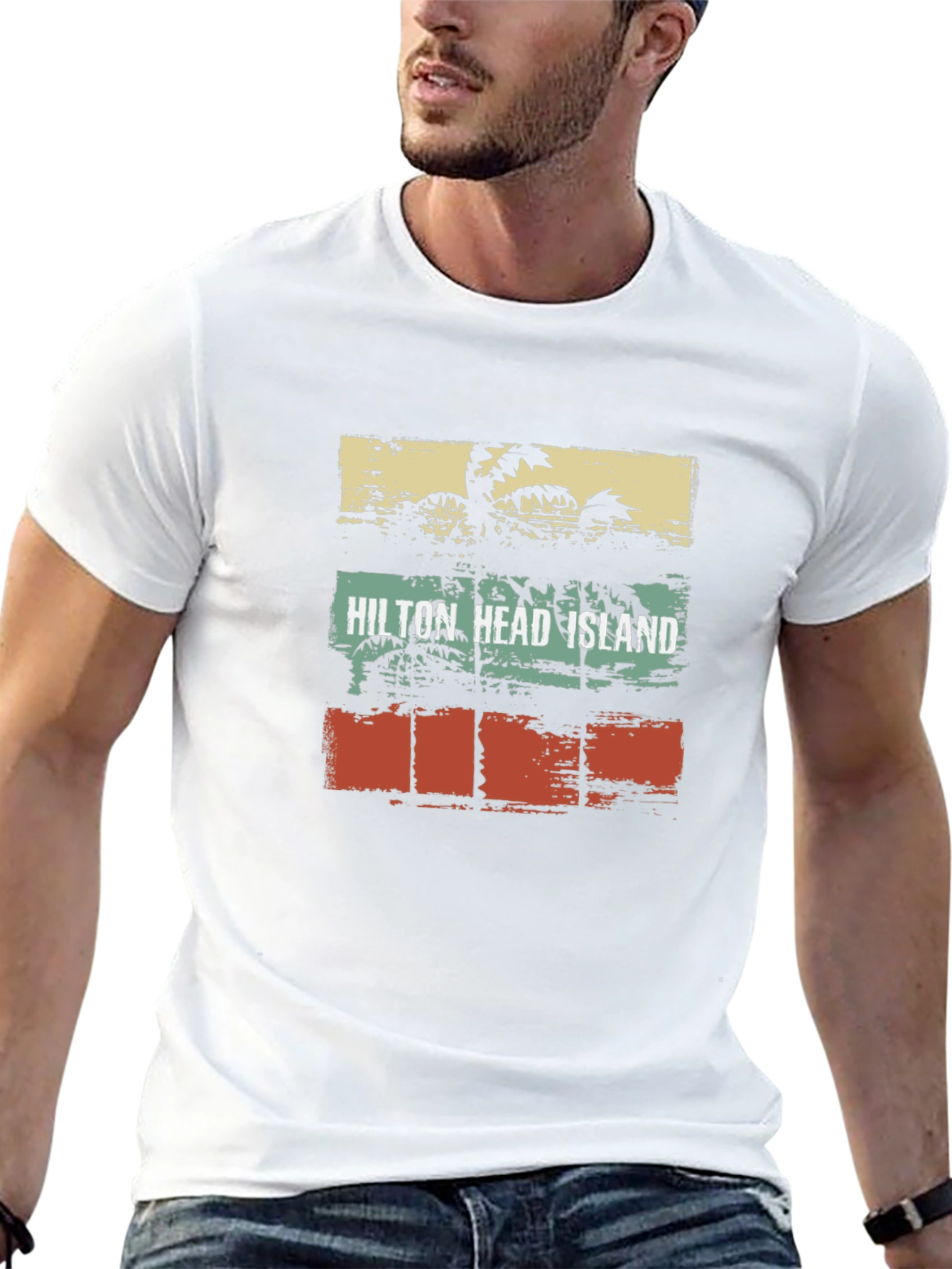 Hilton Head Island T-Shirt Palm Tree Graphic Tee