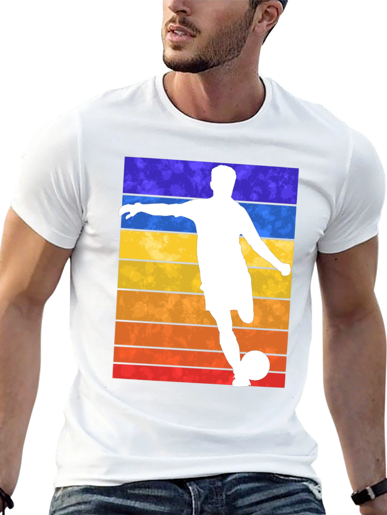 Retro Soccer Player Graphic Tee
