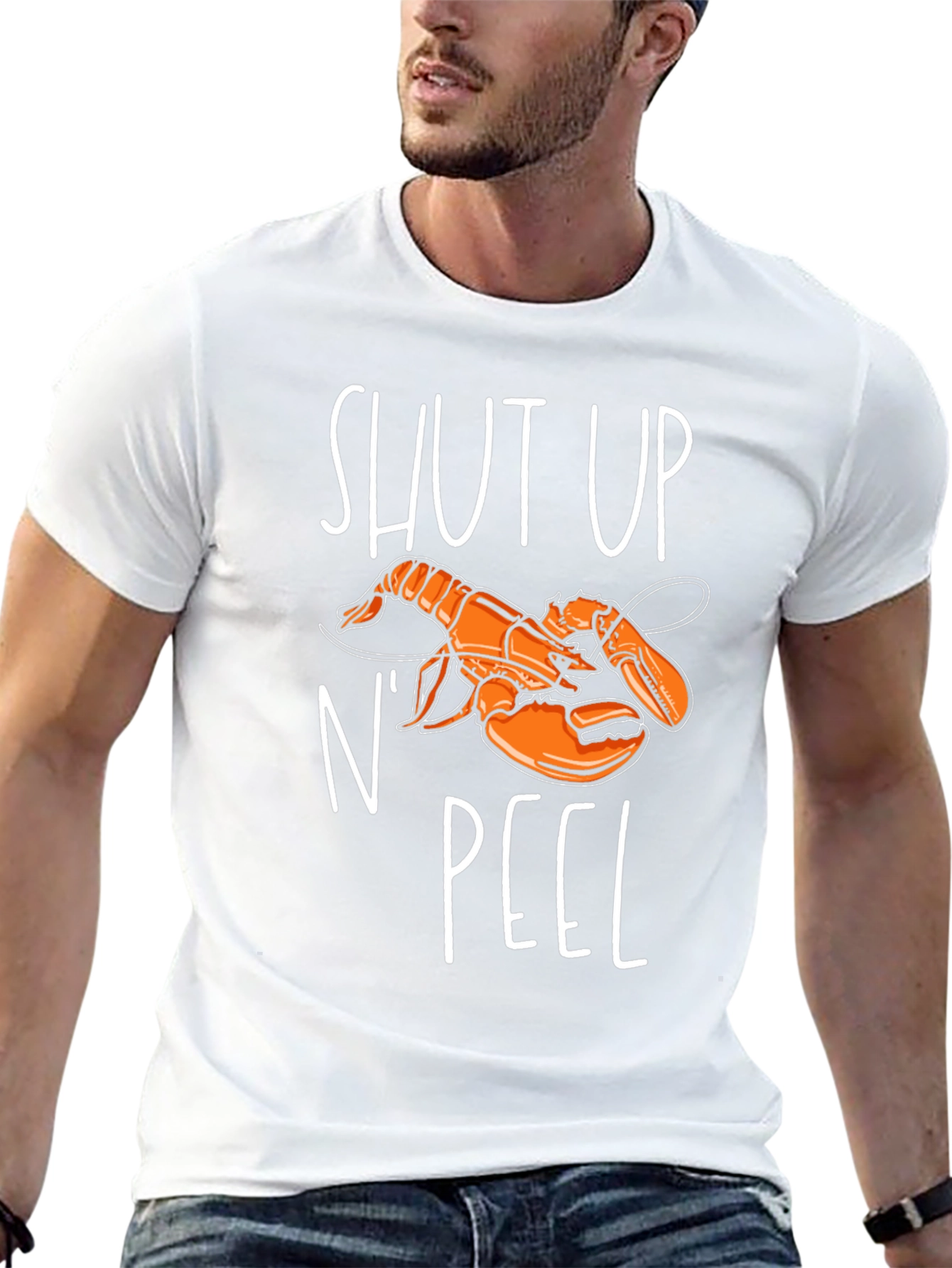 Shut Up N Peel Lobster Graphic T-Shirt