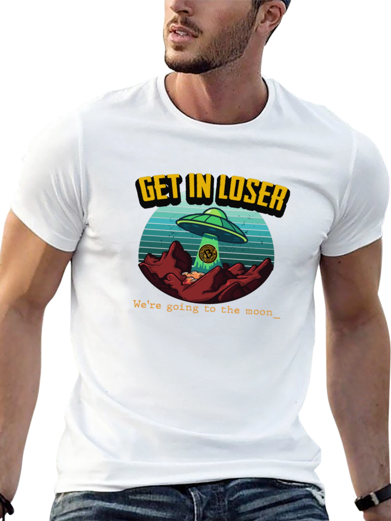 Get In Loser - UFO Bitcoin T-Shirt
