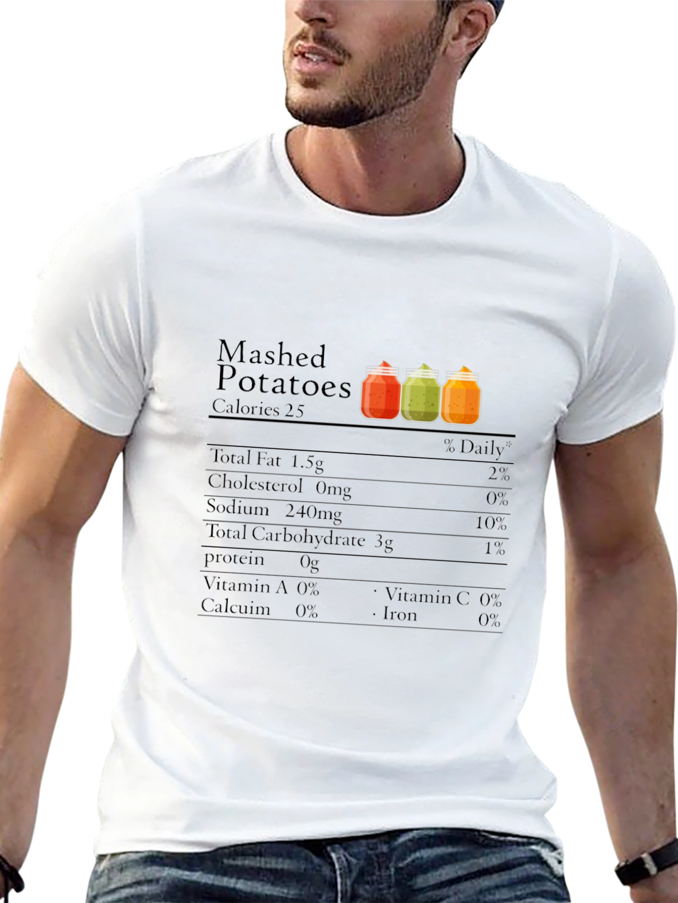 Mashed Potatoes Nutrition Facts T-Shirt