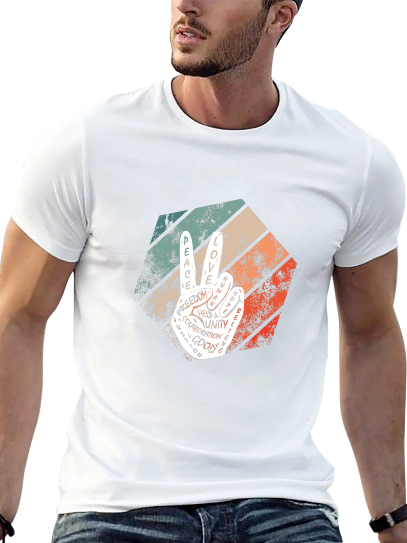 Peace Sign T-Shirt - Retro Style Graphic Tee