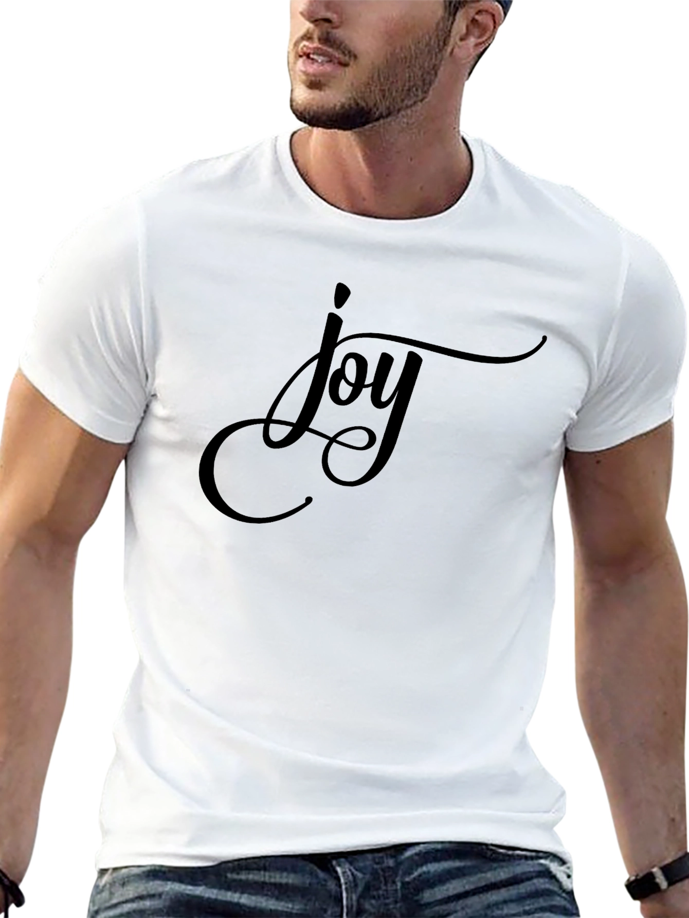 Joy Graphic Black T-Shirt - Casual Comfort