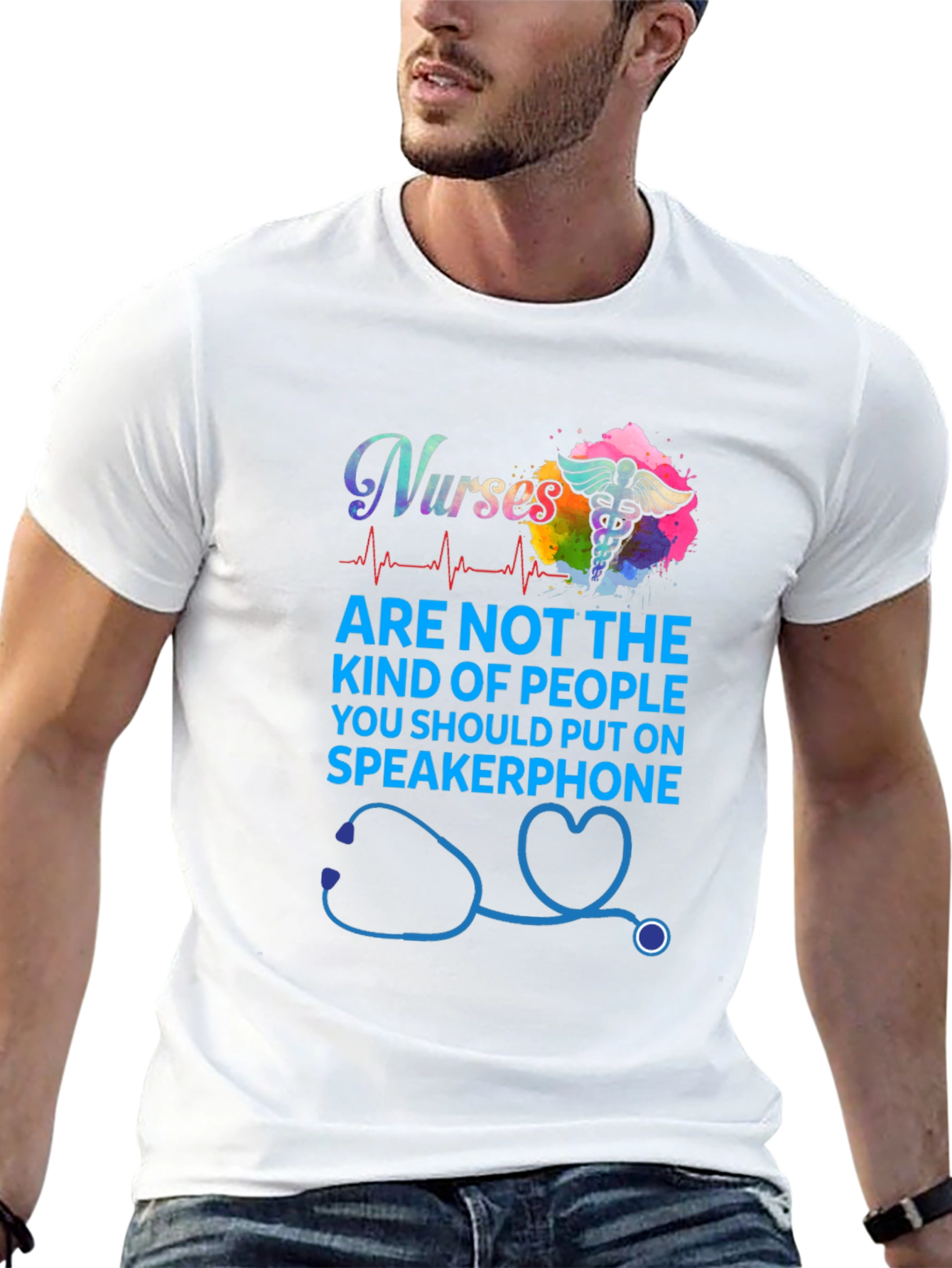 Nurses Speakerphone T-Shirt - Funny Medical Tee