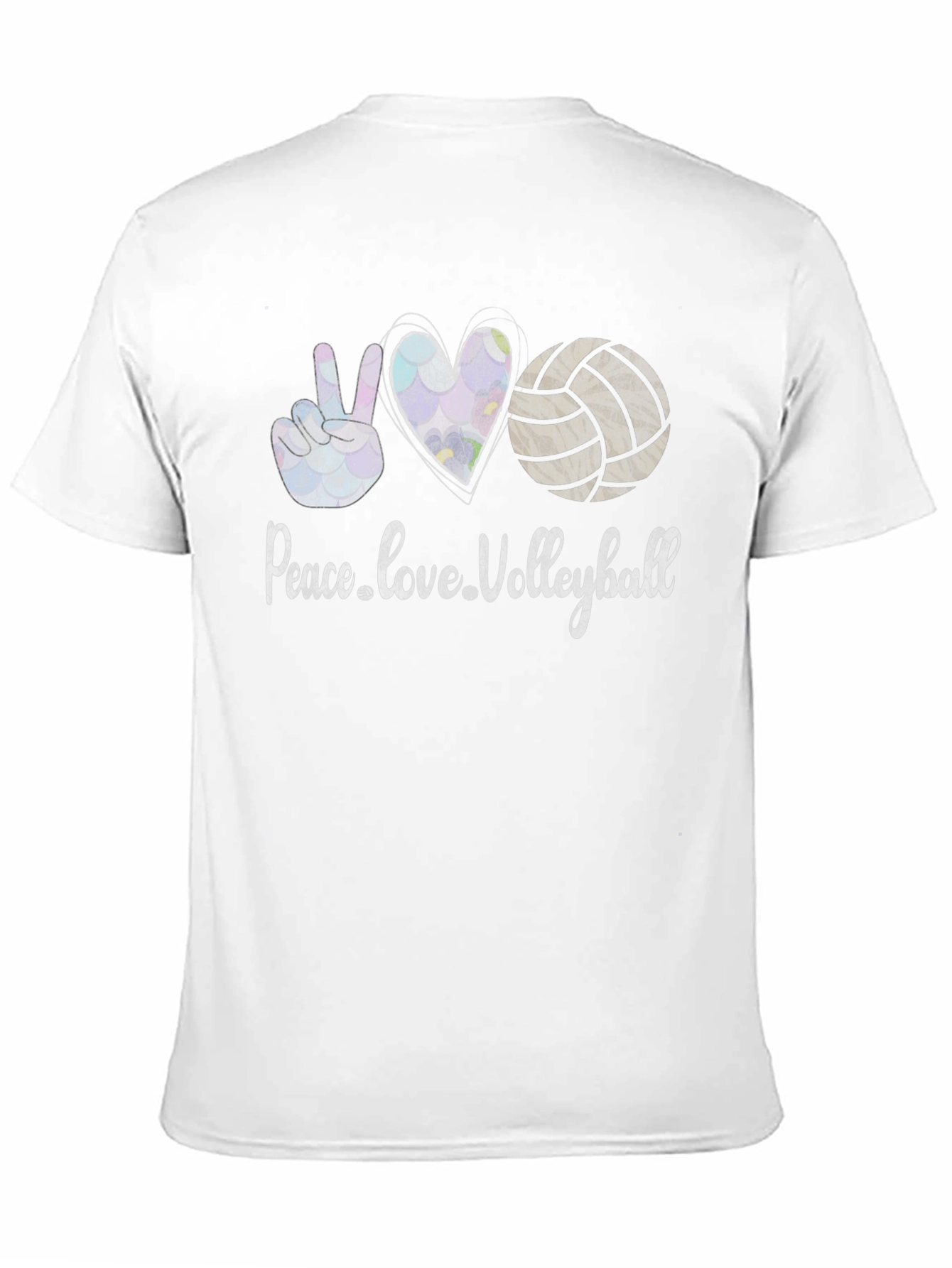 Peace Love Volleyball Graphic Tee - Black Cotton T-Shirt