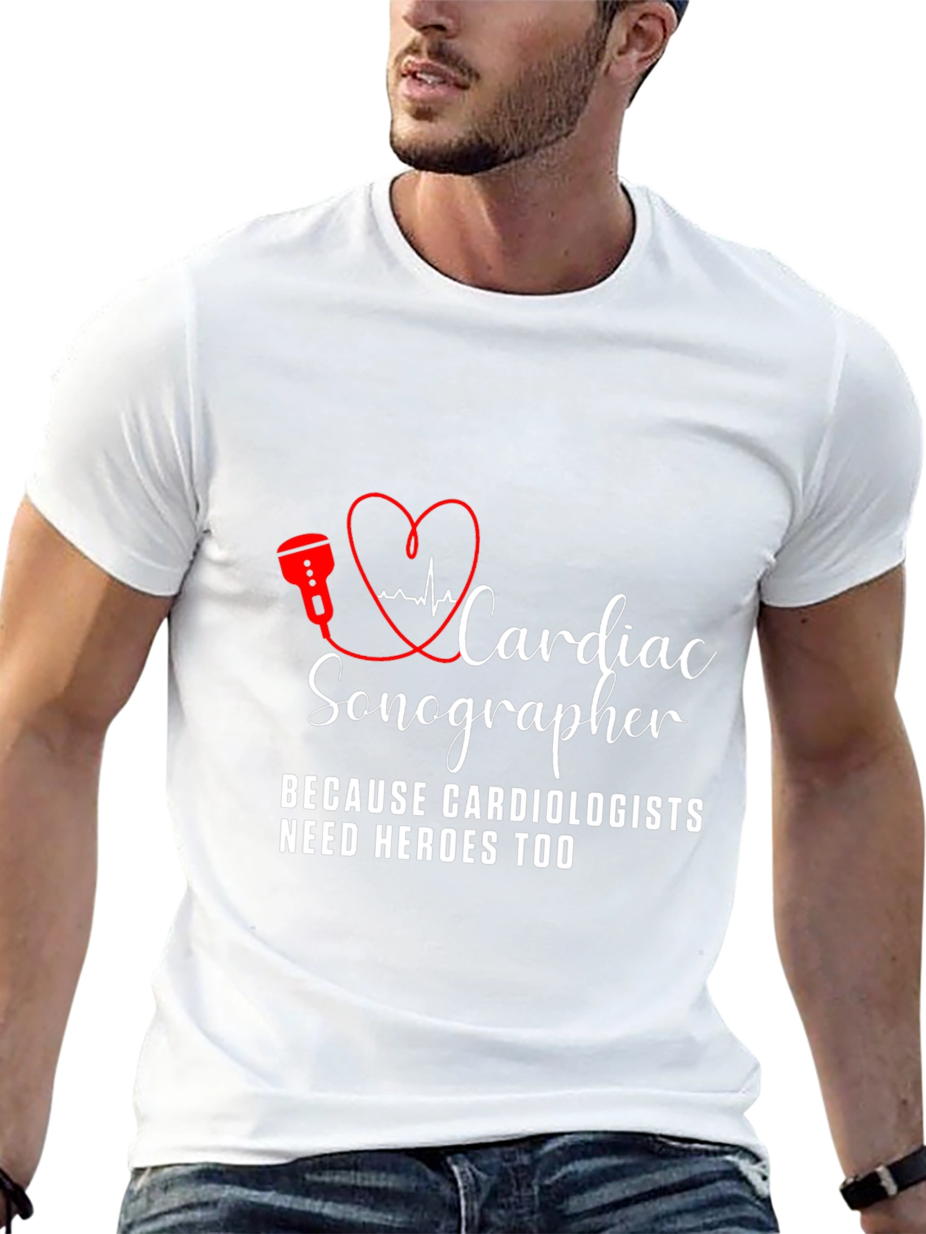 Cardiac Sonographer T-Shirt - Hero Edition