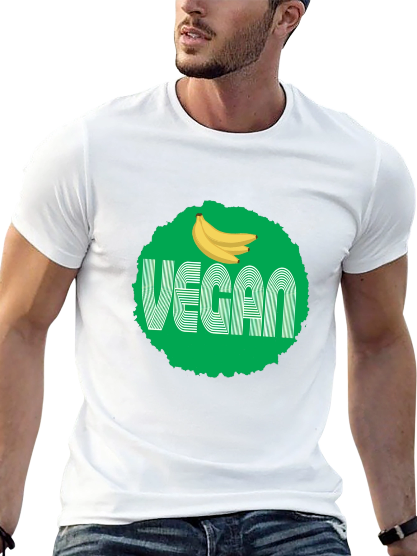 Vegan Banana Graphic Tee - Unisex Black T-Shirt